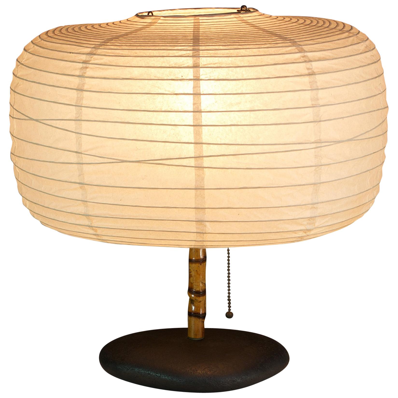 Modern50 River Stone Bamboo Lamp Lantern Assemblage Cabinmodern Japan Chalet