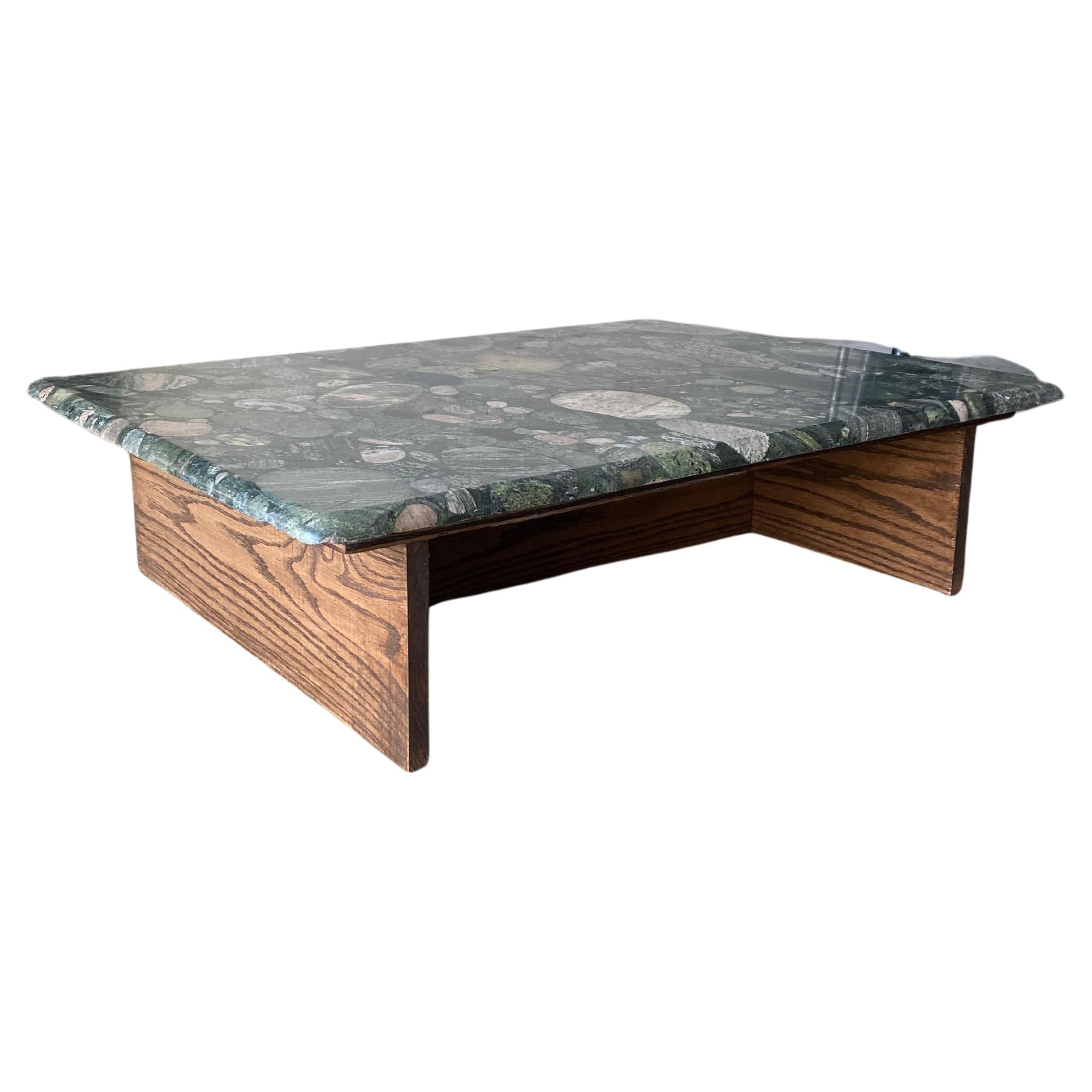 Primitive Stone Coffee Table  For Sale