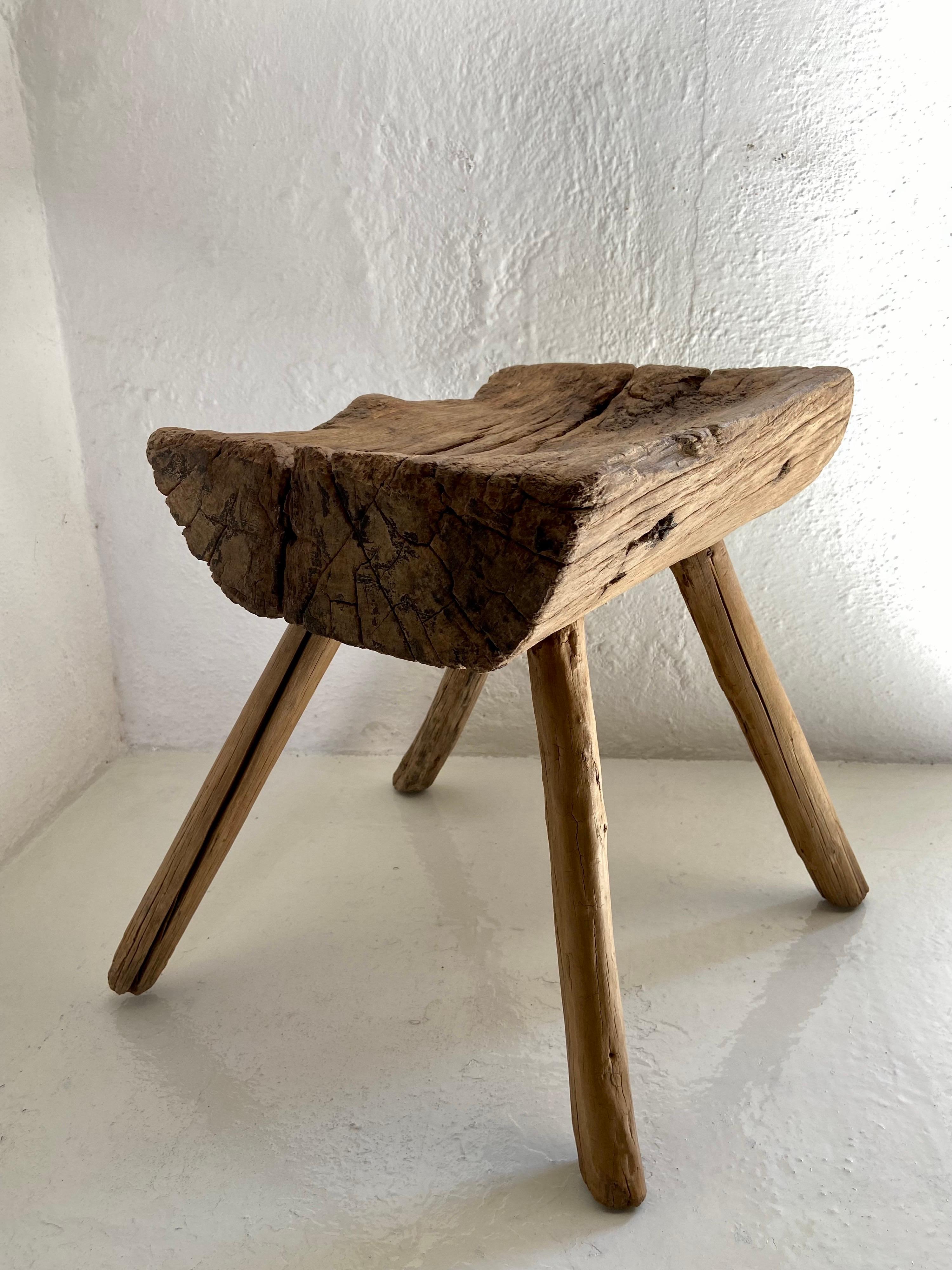 Late 20th Century Primitive Stool from Mexico, circa 1970's