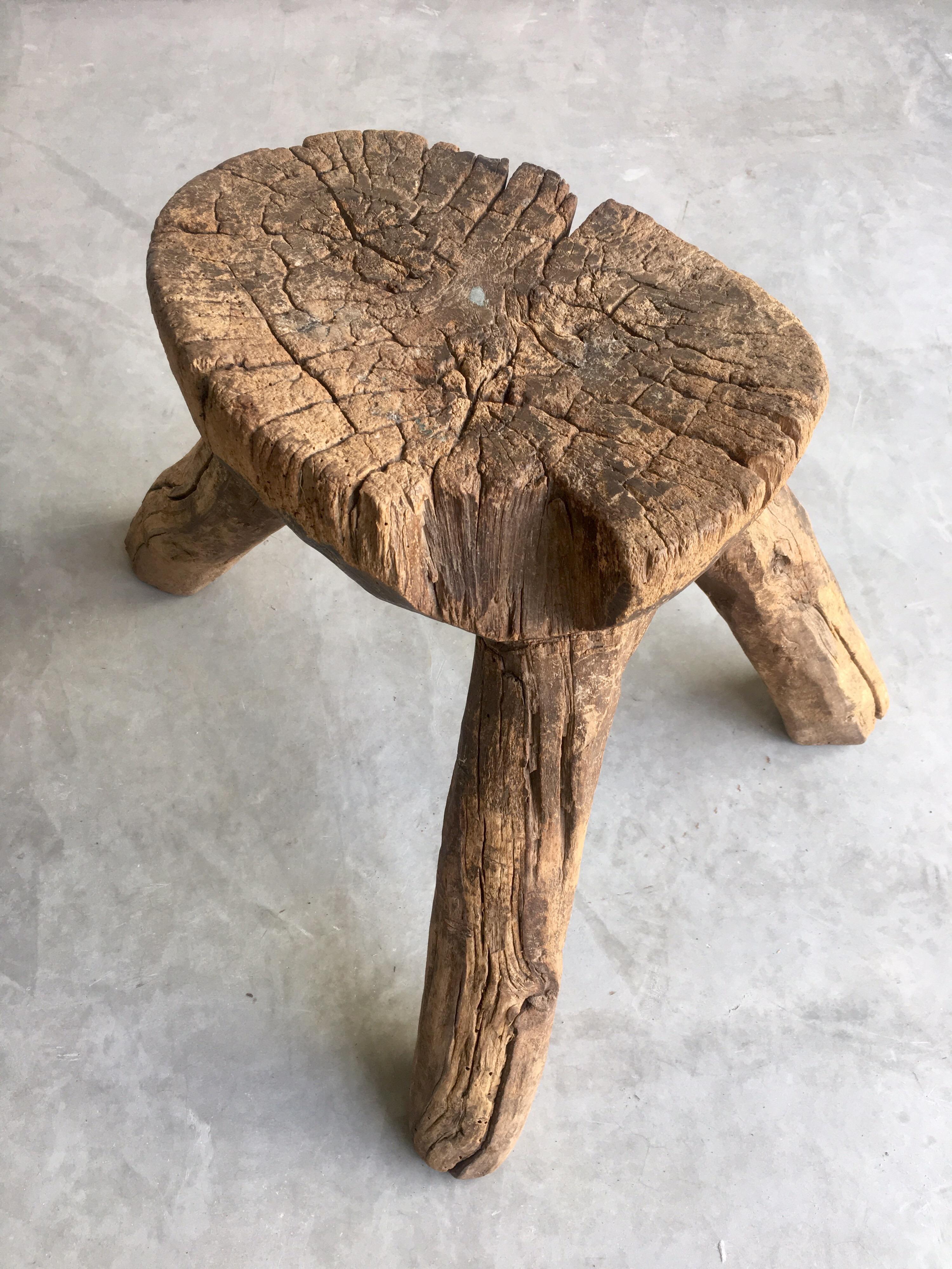 Mid-20th Century Primitive Stool from Mexico