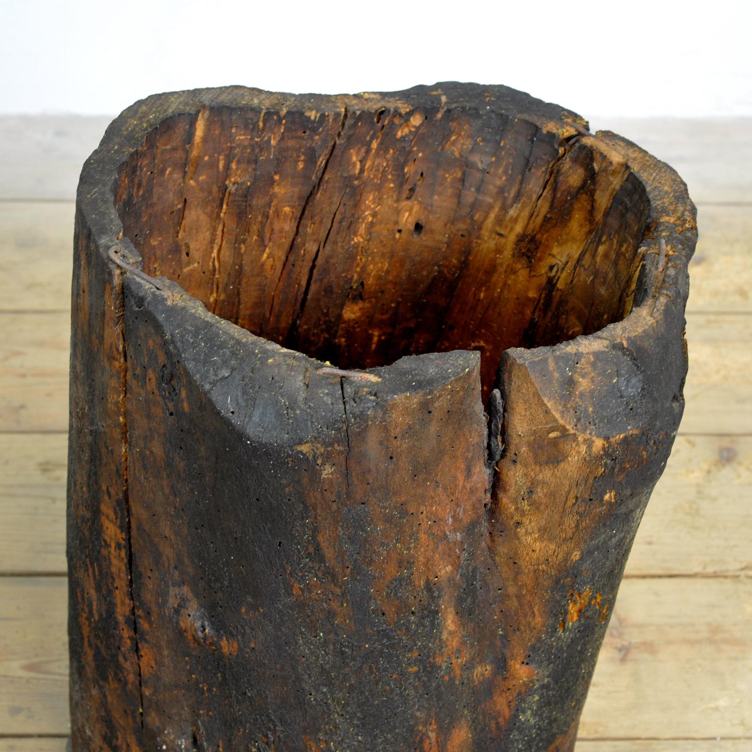 Primitives Lagerfass/Pflanzgefäß, um 1900 (20. Jahrhundert) im Angebot