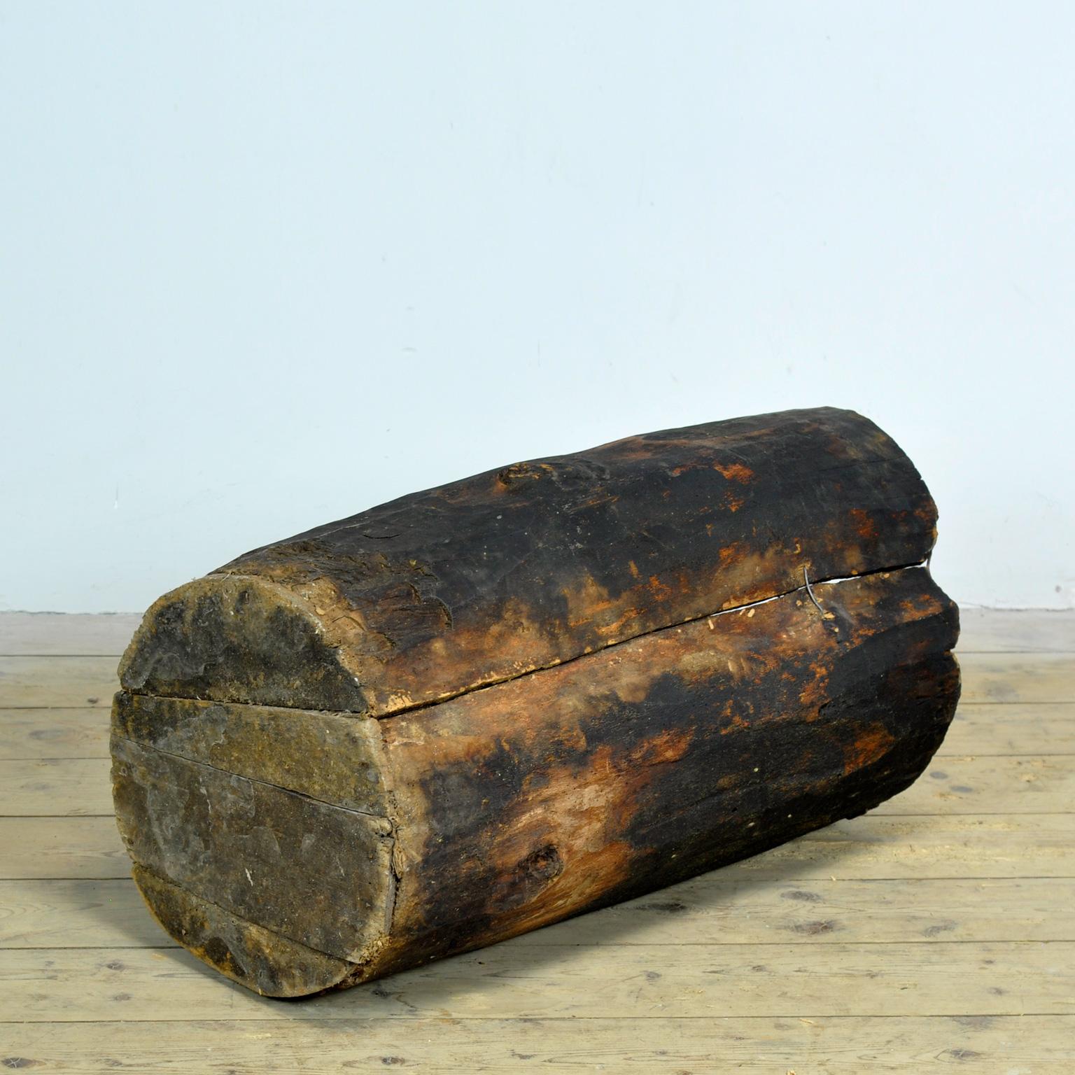 Primitives Lagerfass/Pflanzgefäß, um 1900 (Buchenholz) im Angebot