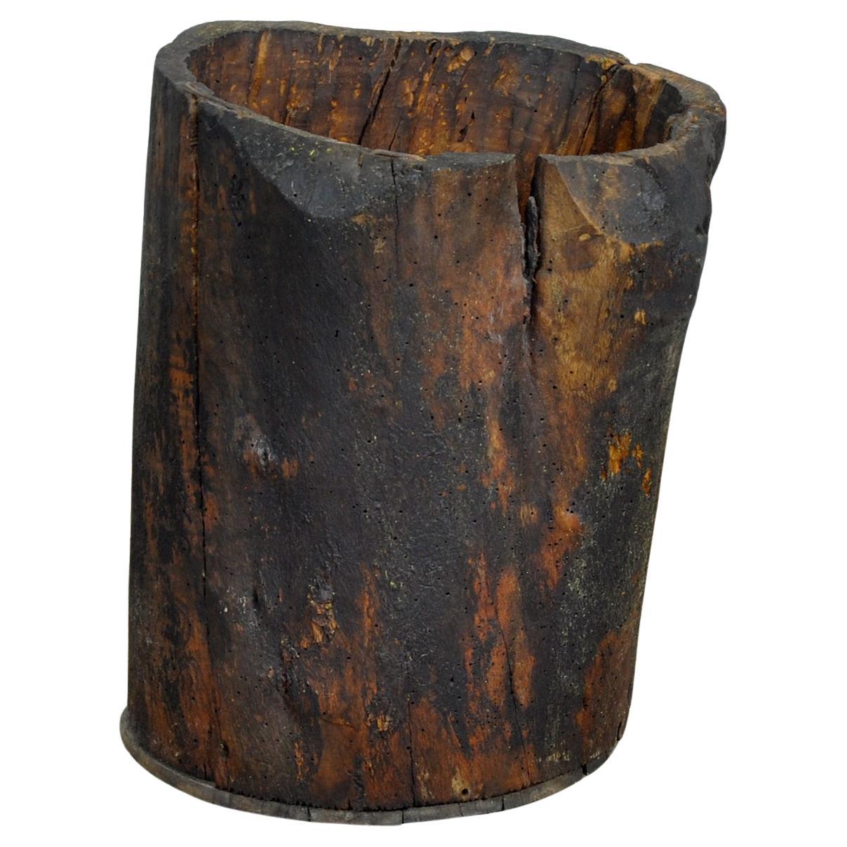Barril/plantador de almacenamiento primitivo, hacia 1900