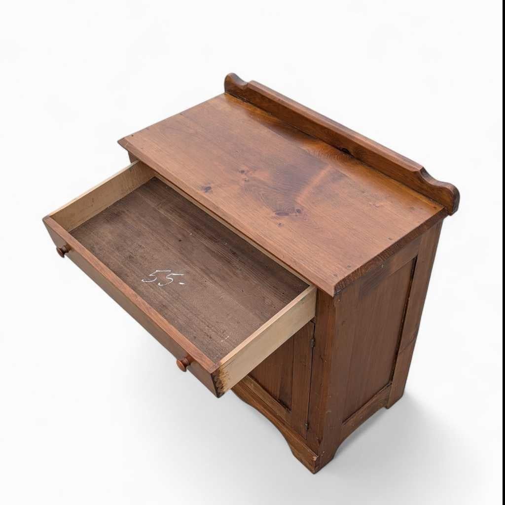 Primitive Storage Cabinet, Solid Wood, Natural Finish, USA, c. 1940s For Sale 5
