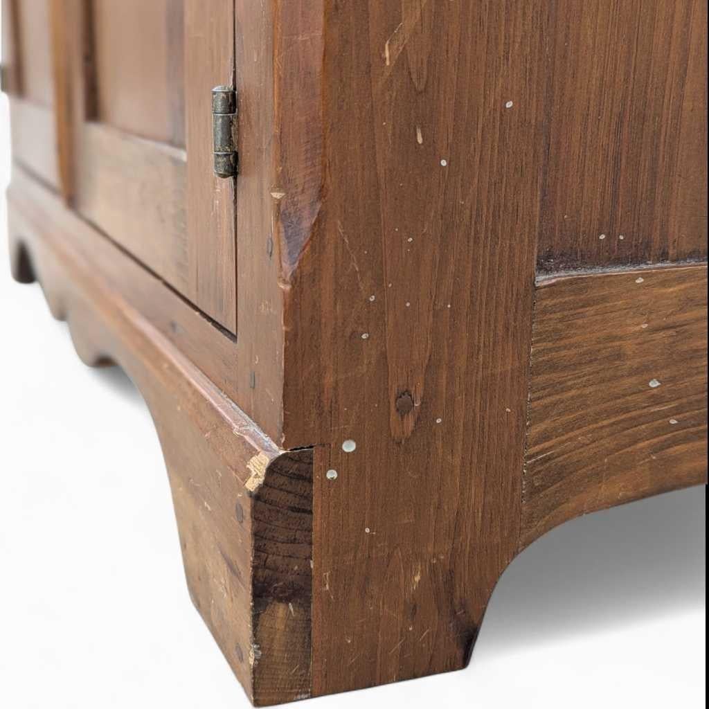 Primitive Storage Cabinet, Solid Wood, Natural Finish, USA, c. 1940s For Sale 13