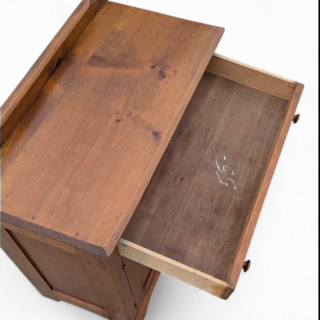 20th Century Primitive Storage Cabinet, Solid Wood, Natural Finish, USA, c. 1940s For Sale