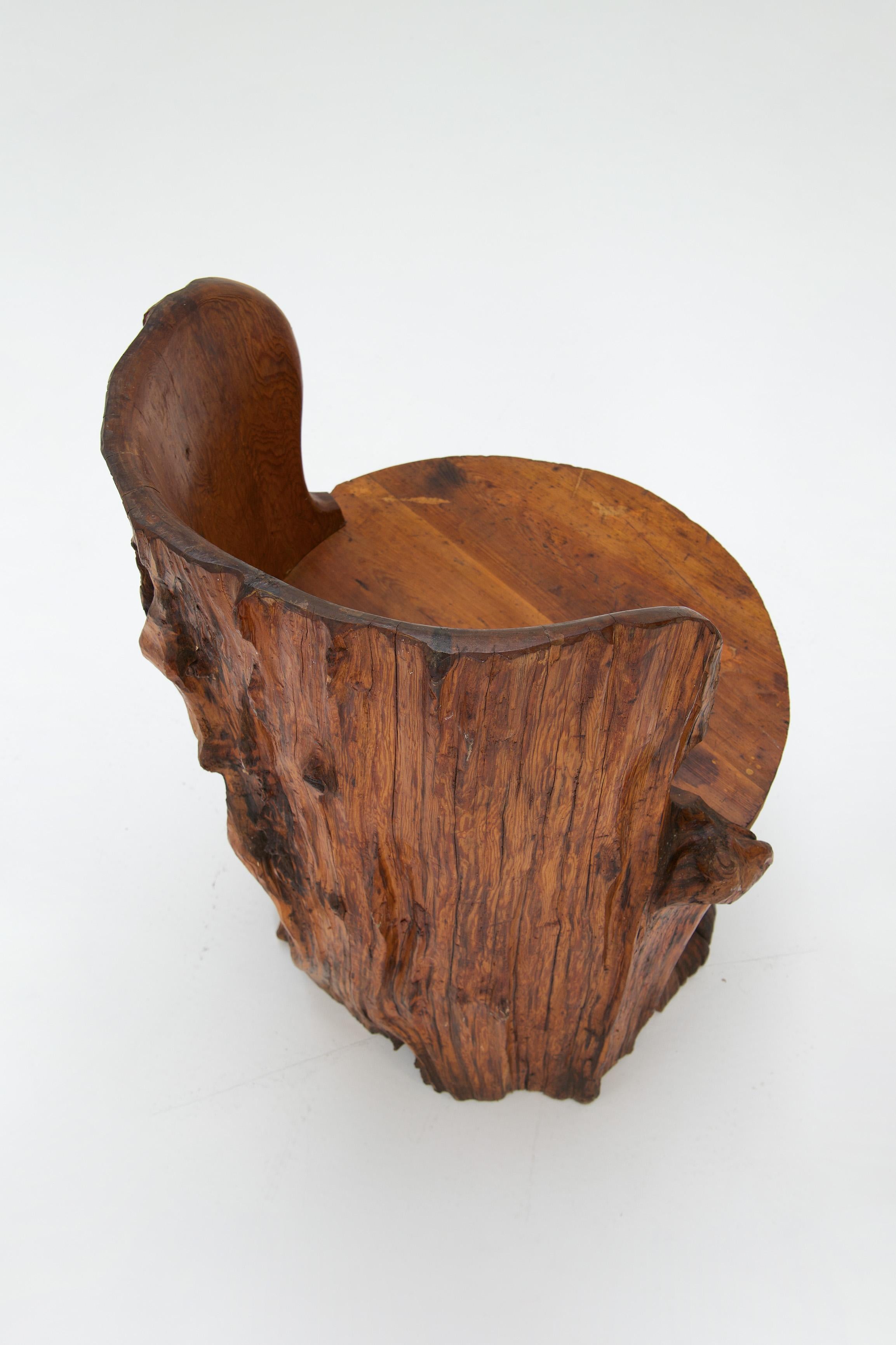 Other Primitive Stump Chair For Sale