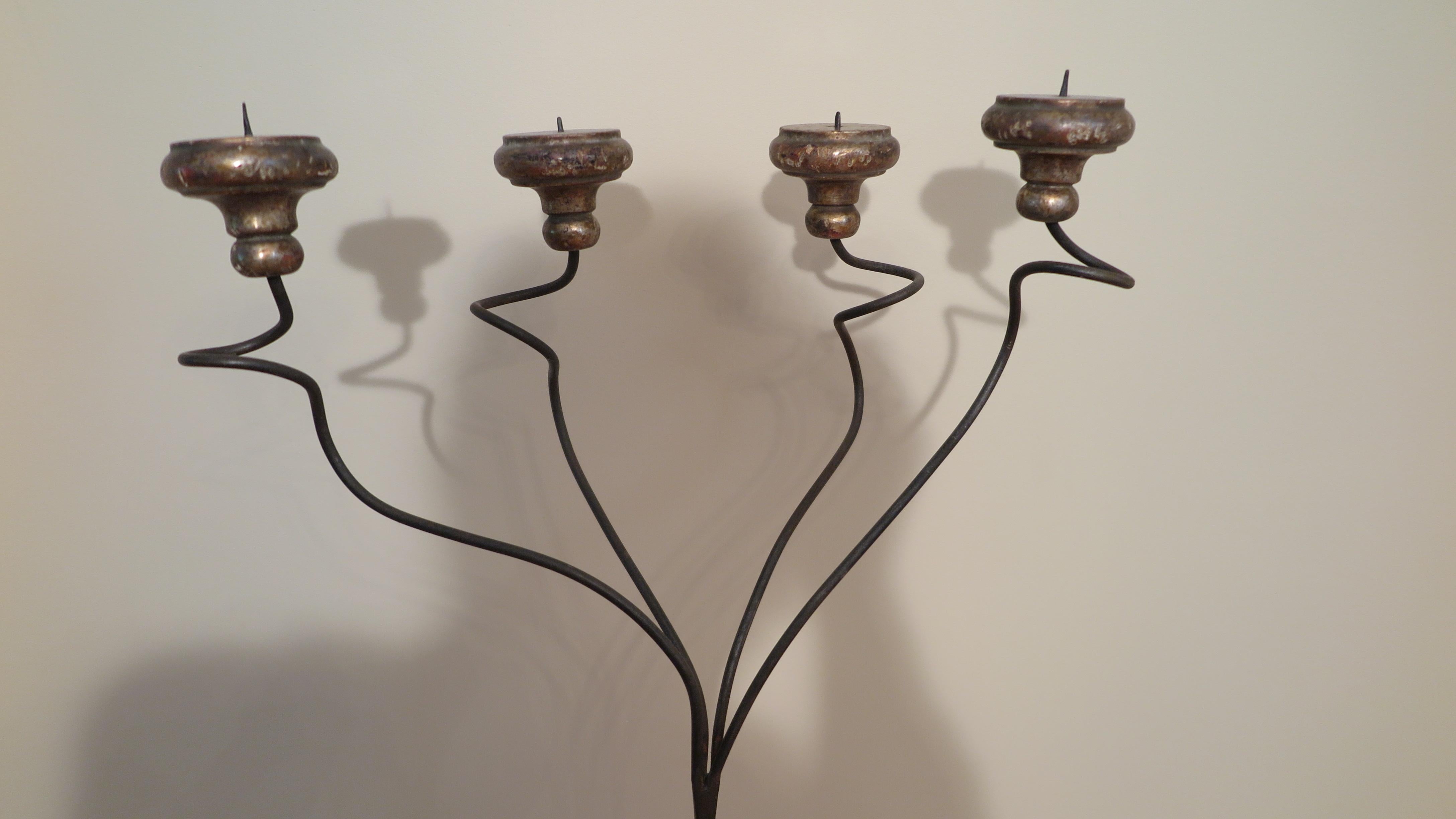 Primitive Style Candelabra In Good Condition In New York, NY