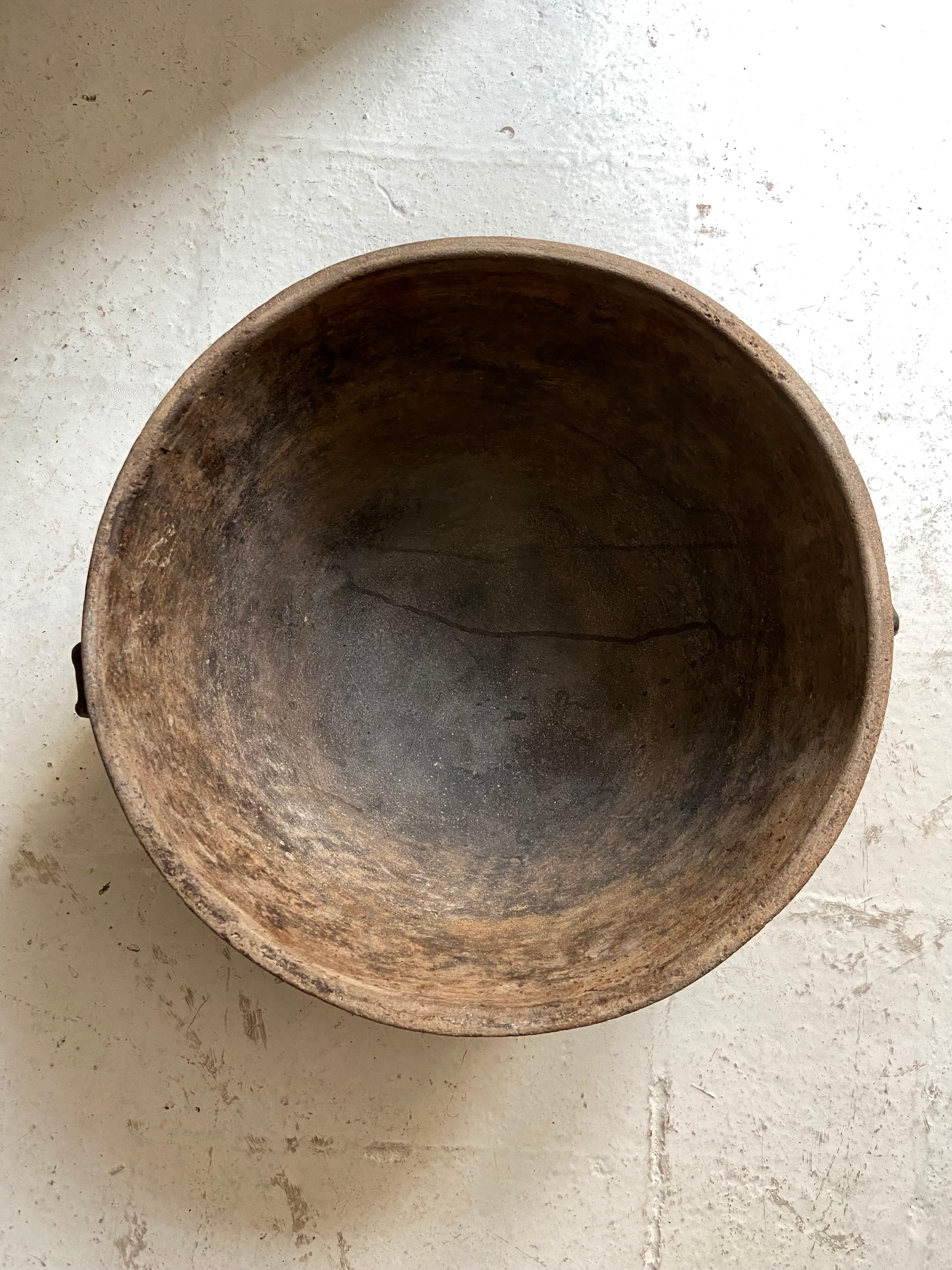 Primitive Style Ceramic Bowl From Mexico, Circa 1970's 5