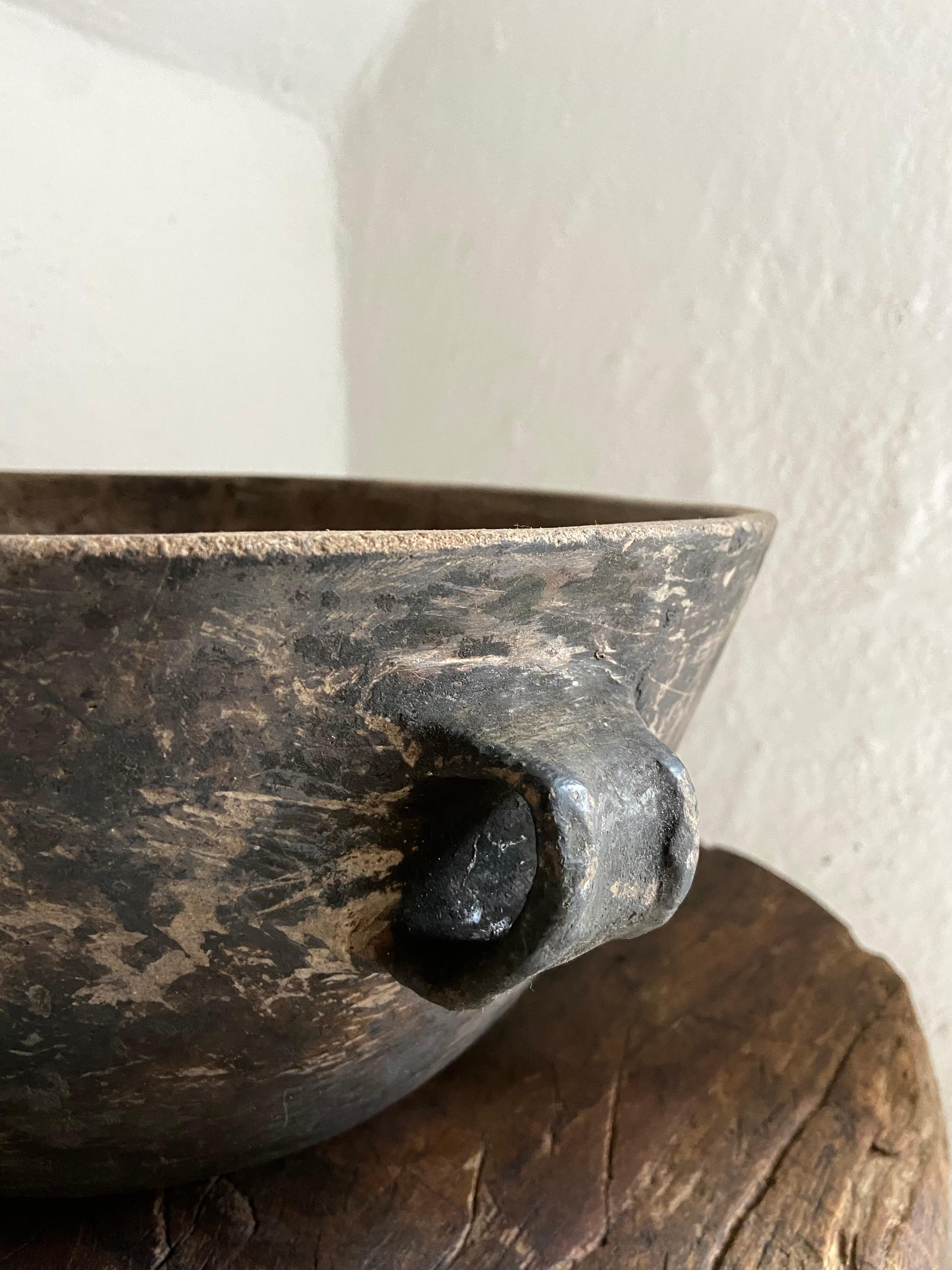 Primitive Style Ceramic Bowl From Mexico, Circa 1970's 1