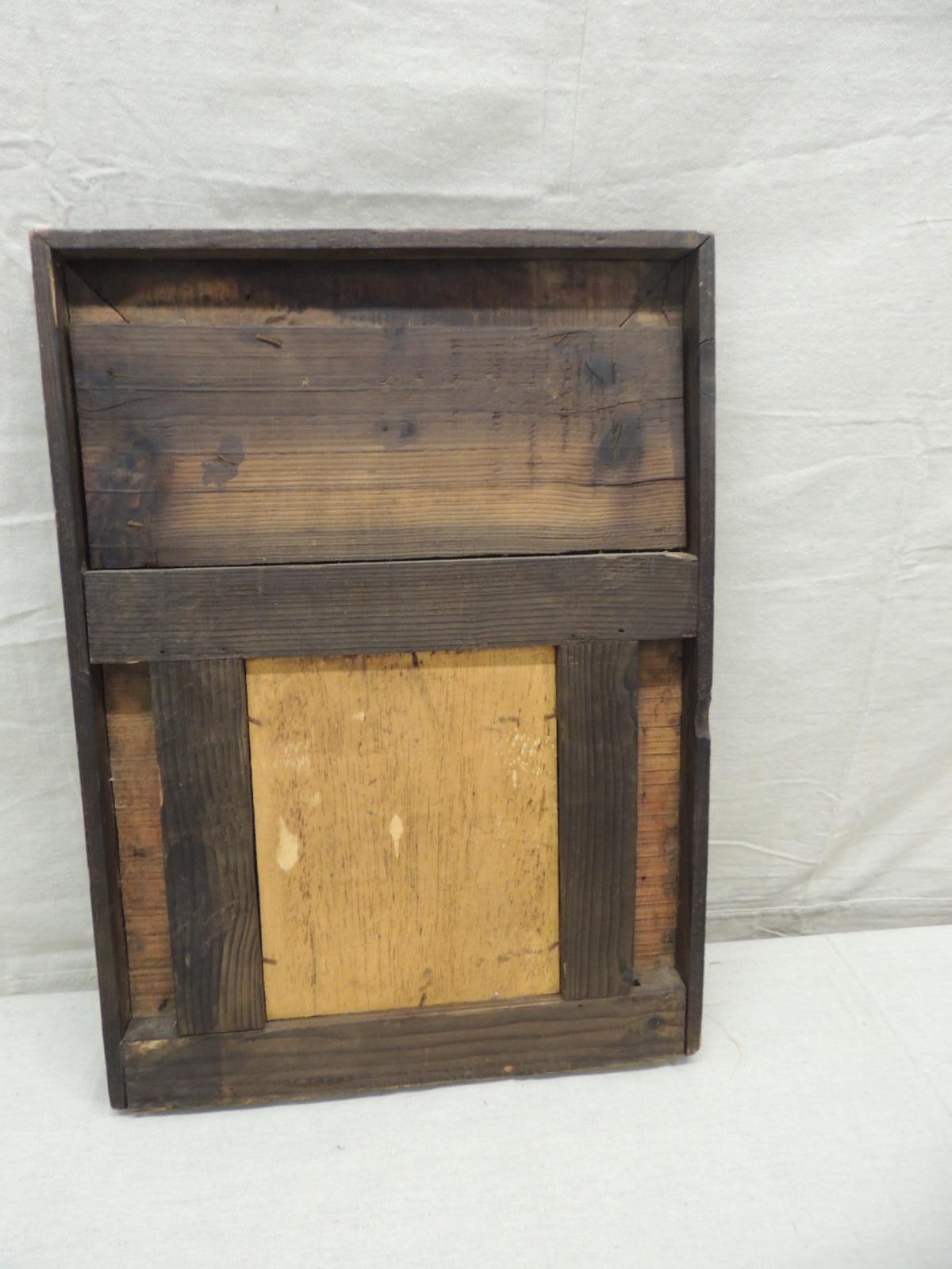 Late 20th Century Colorful Folk Art Wood Mirror