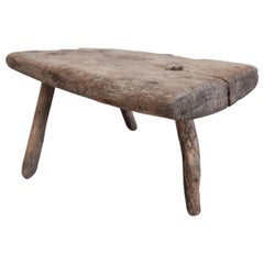 Primitive Style Mesquite Stool from Mexico, circa 1950s