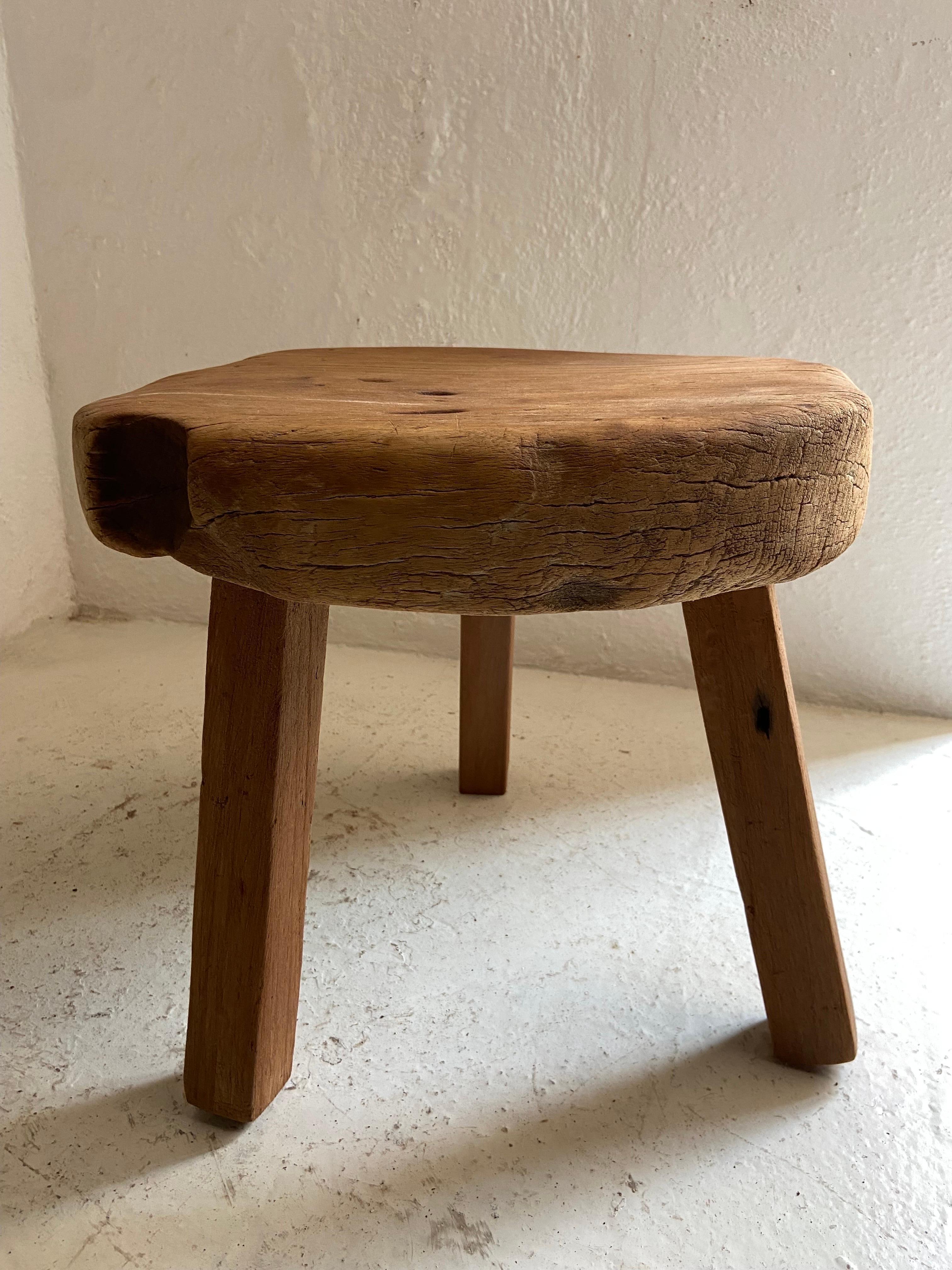 Primitive Style Round Table from Yucatan, Mexico, circa 1980's 2