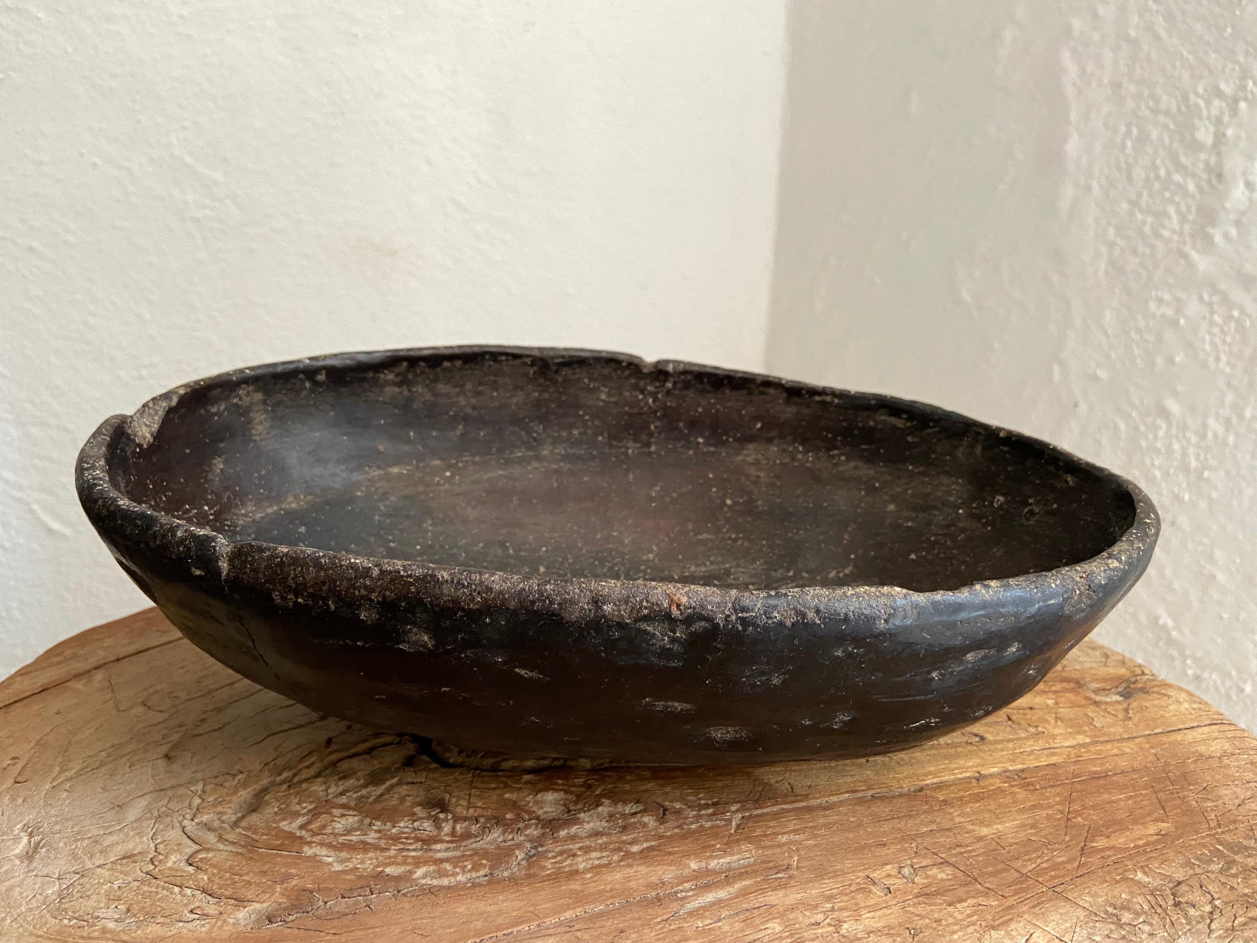 Primitive Styled Ceramic Bowl From The Mixteca Region of Oaxaca, Mexico 1