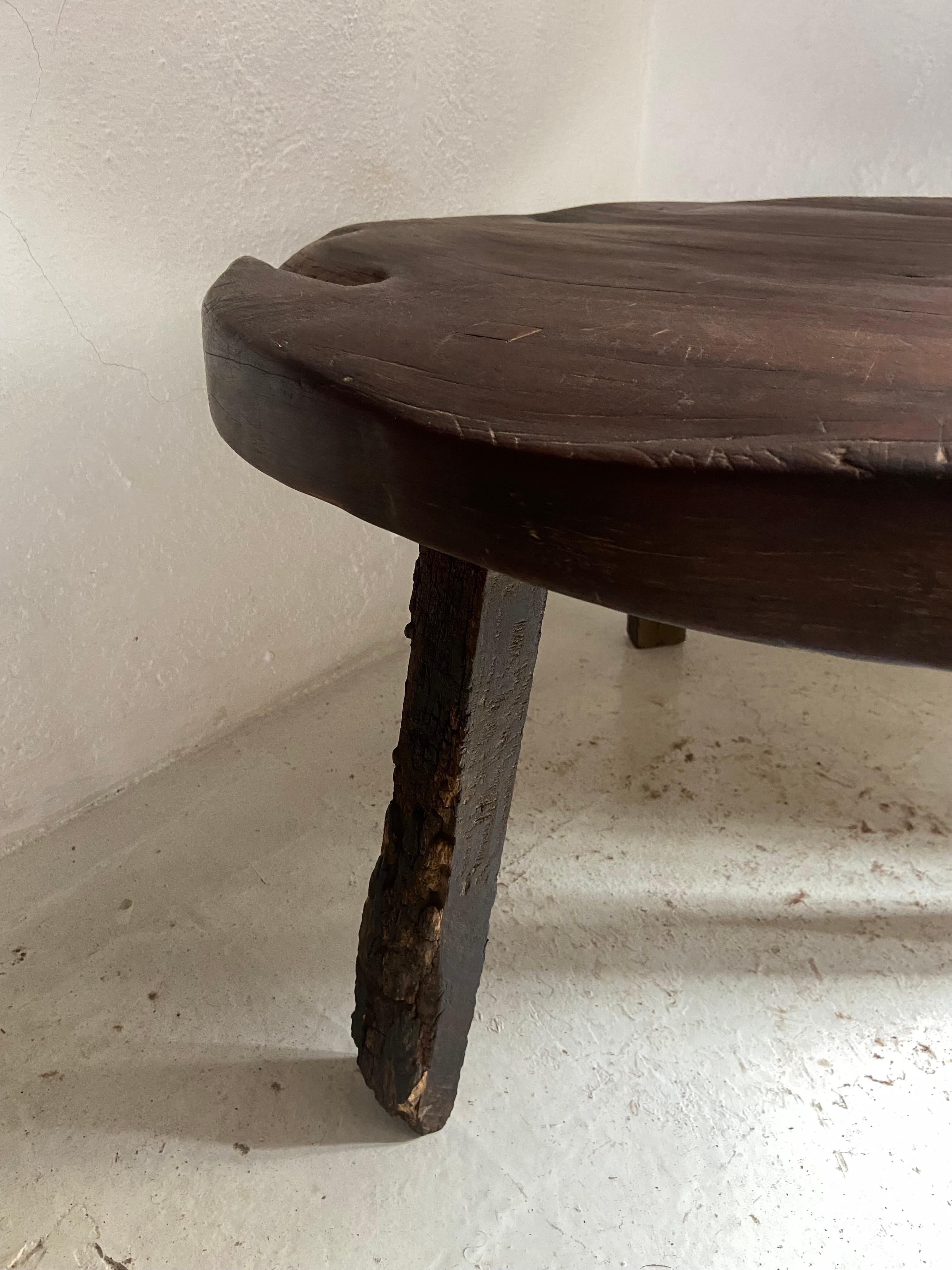 Primitive Styled Round Table from Yucatan, Mexico, Circa 1960's 6