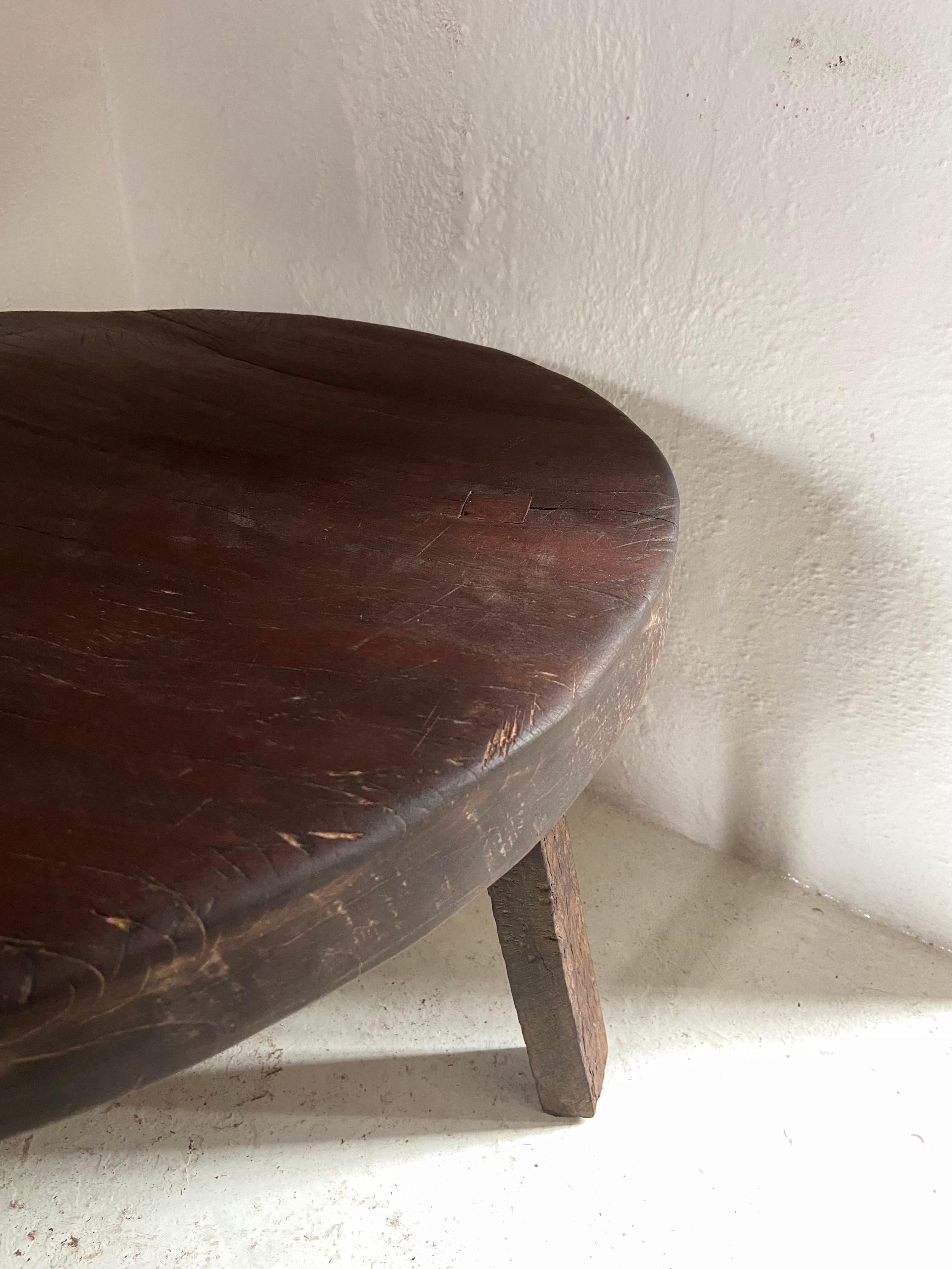 Primitive Styled Round Table from Yucatan, Mexico, Circa 1960's 7