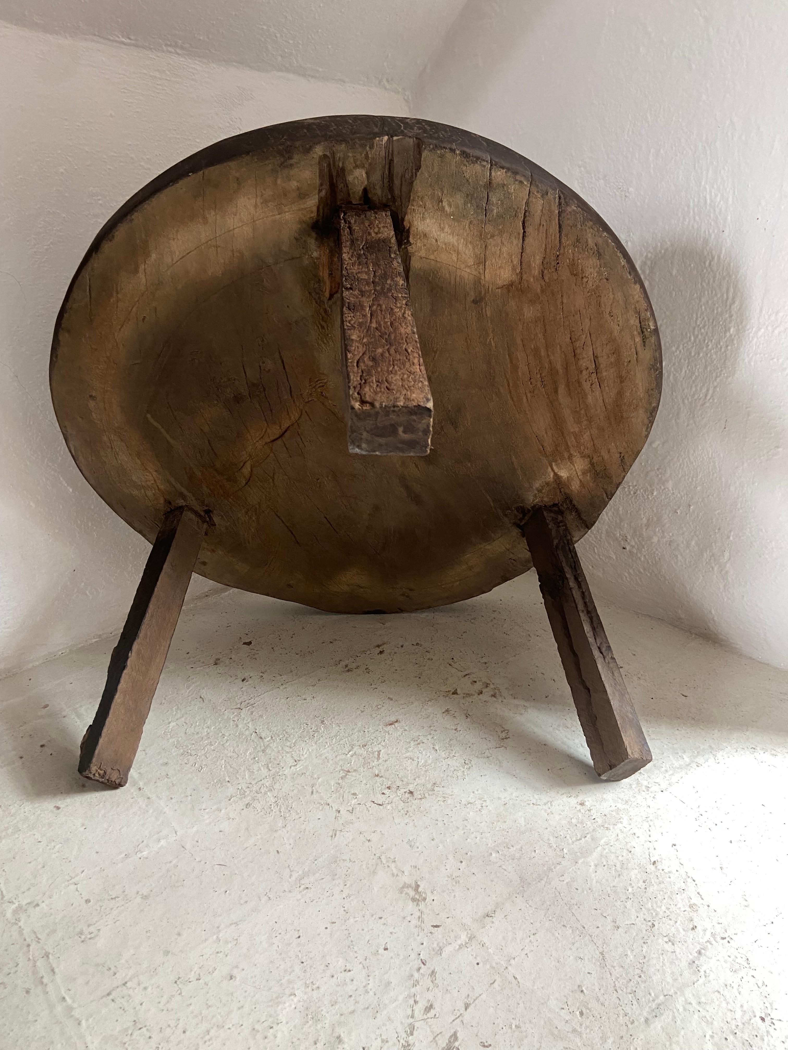 Primitive Styled Round Table from Yucatan, Mexico, Circa 1960's 12
