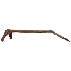 Primitive-Styled Mesquite Bench in One Solid Piece
