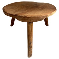 Table ronde de style primitif du Yucatan, Mexique, vers 1970
