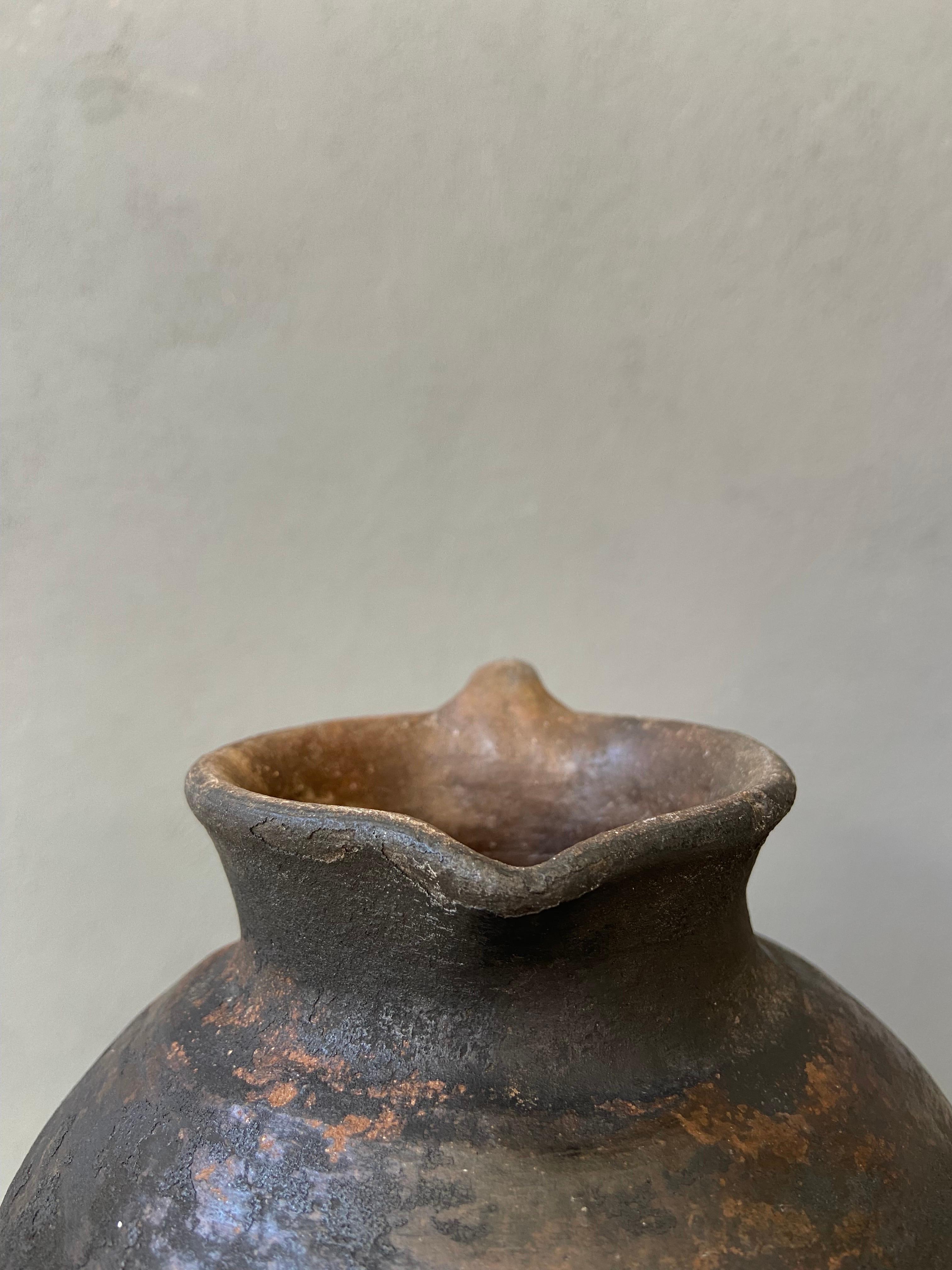 Mexican Primitive Styled Terracotta Pitcher From Oaxaca, Mexico, Circa 1970´s
