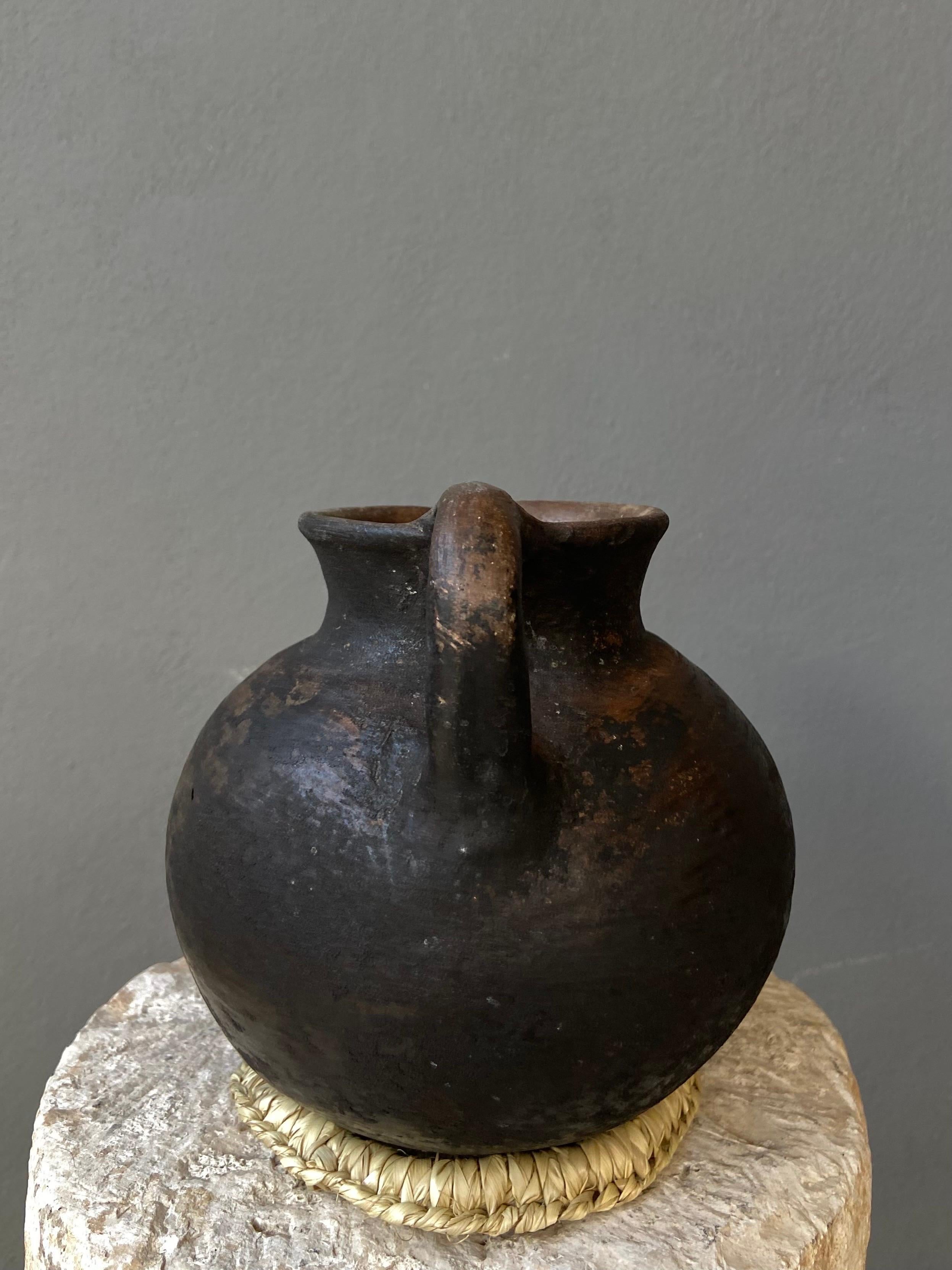 Late 20th Century Primitive Styled Terracotta Pitcher From Oaxaca, Mexico, Circa 1970´s