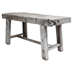 Primitive Sun-Bleached Oak Console