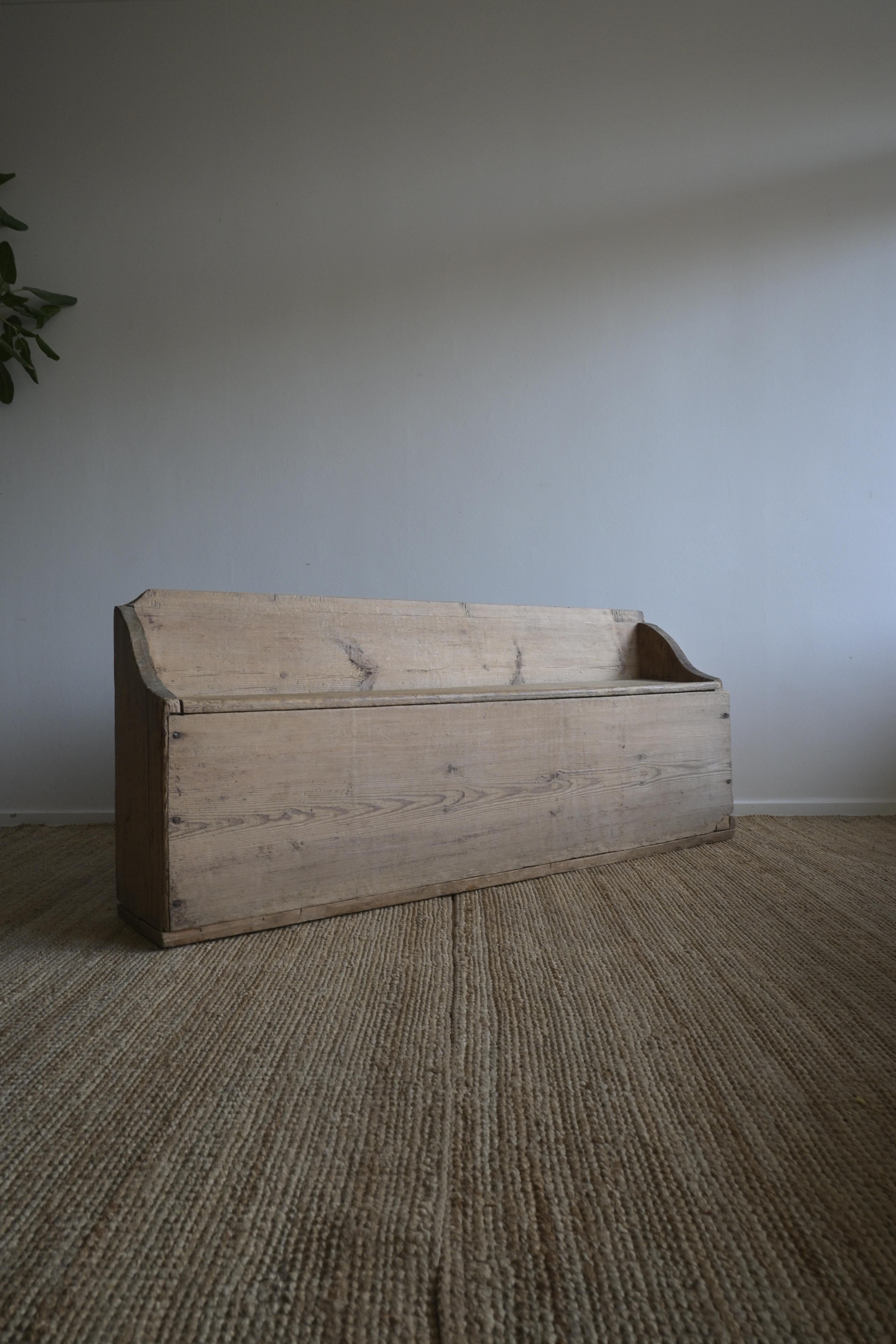 Hand-Crafted Primitive Swedish Bench, also known as 