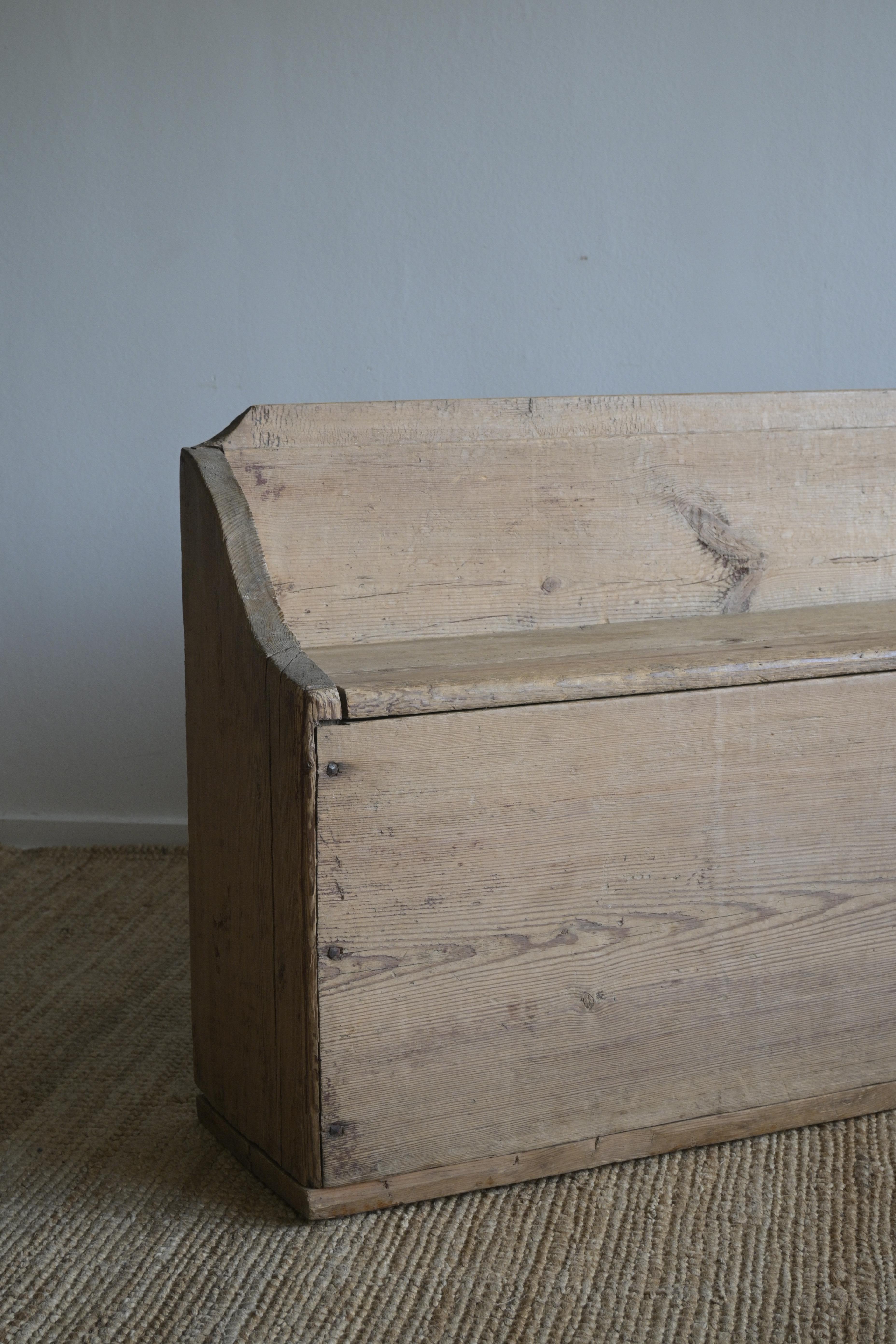Mid-19th Century Primitive Swedish Bench, also known as 