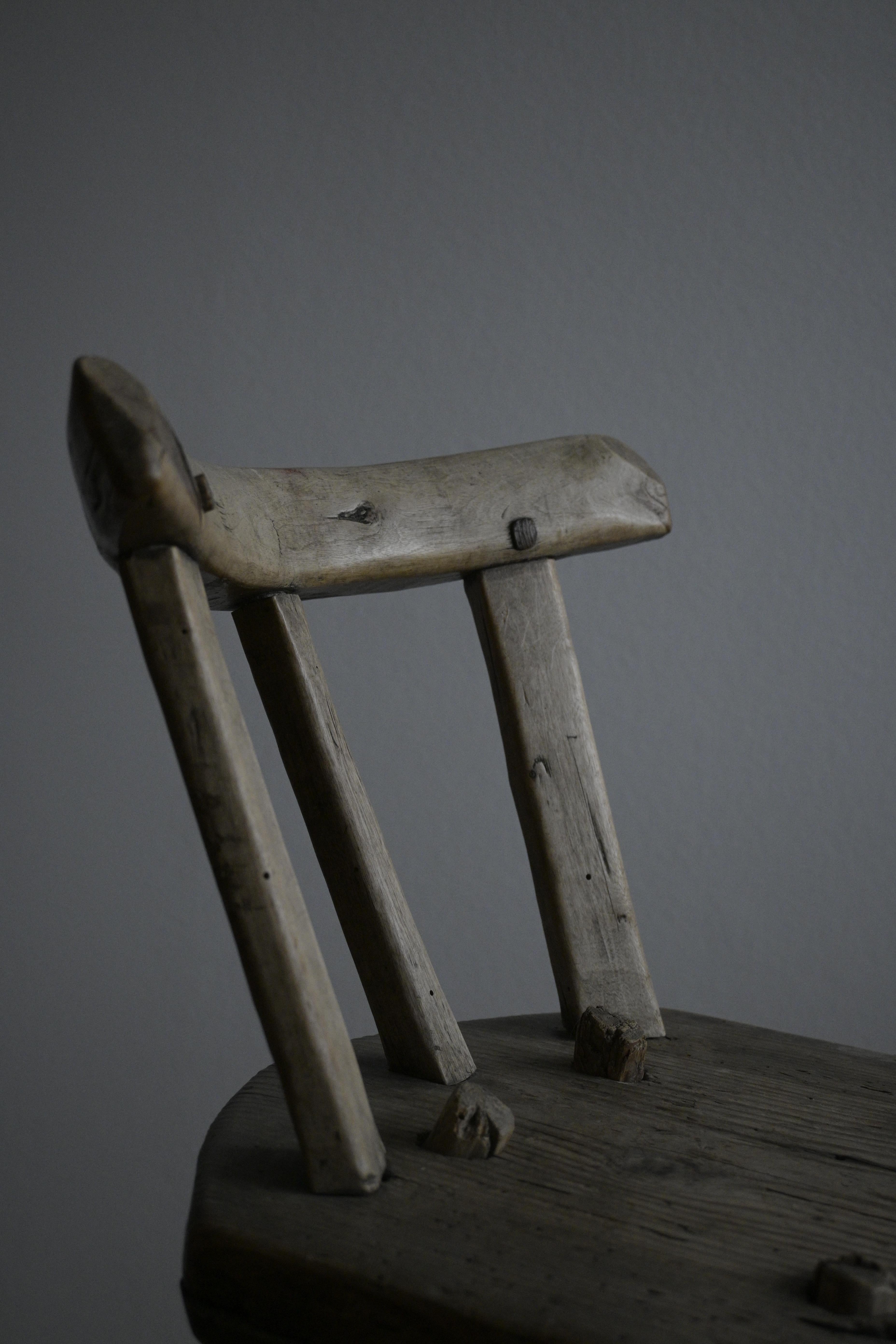 Primitive Swedish Child Stool early-18th century For Sale 4