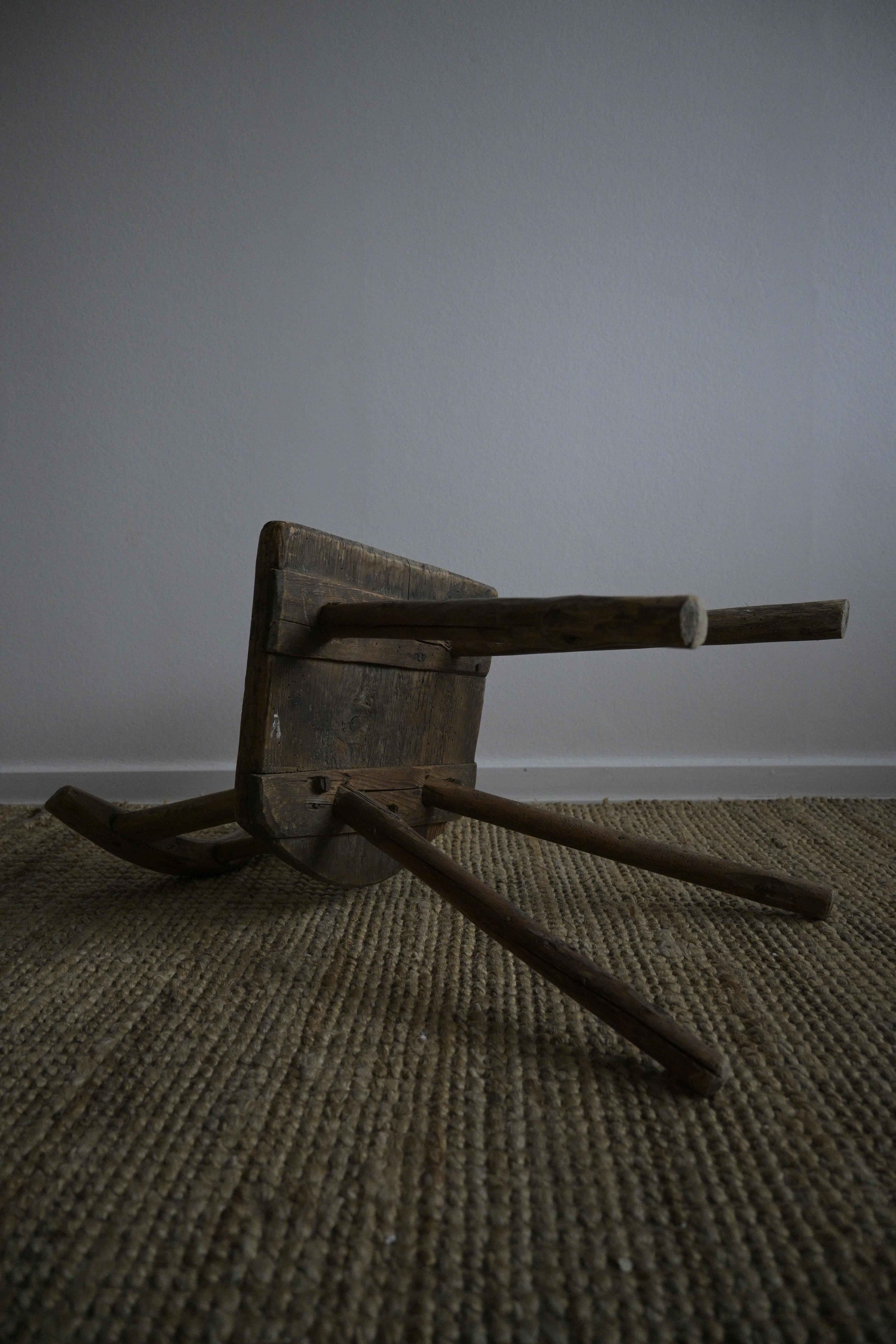 Primitive Swedish Child Stool early-18th century For Sale 6