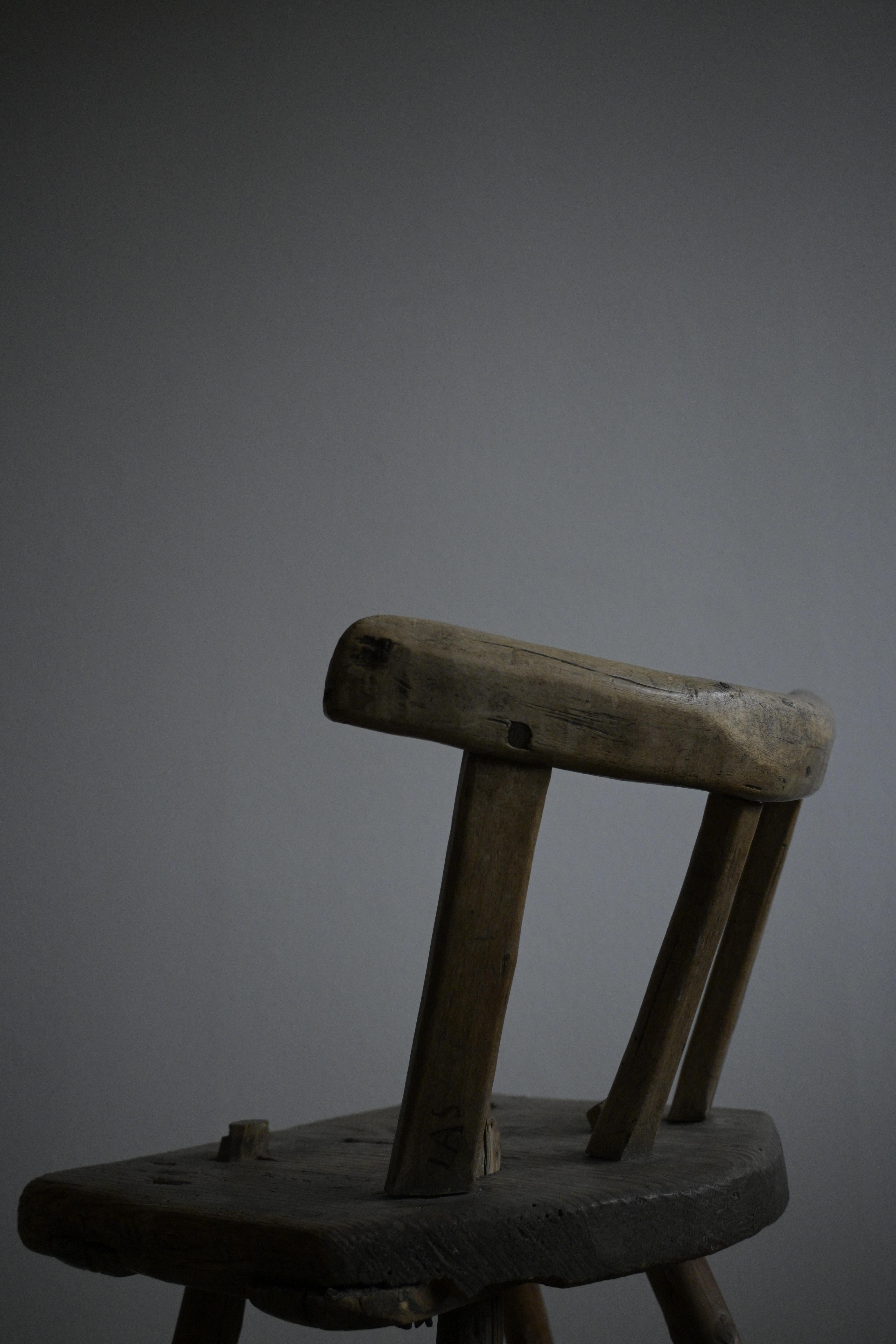 Birch Primitive Swedish Child Stool early-18th century For Sale