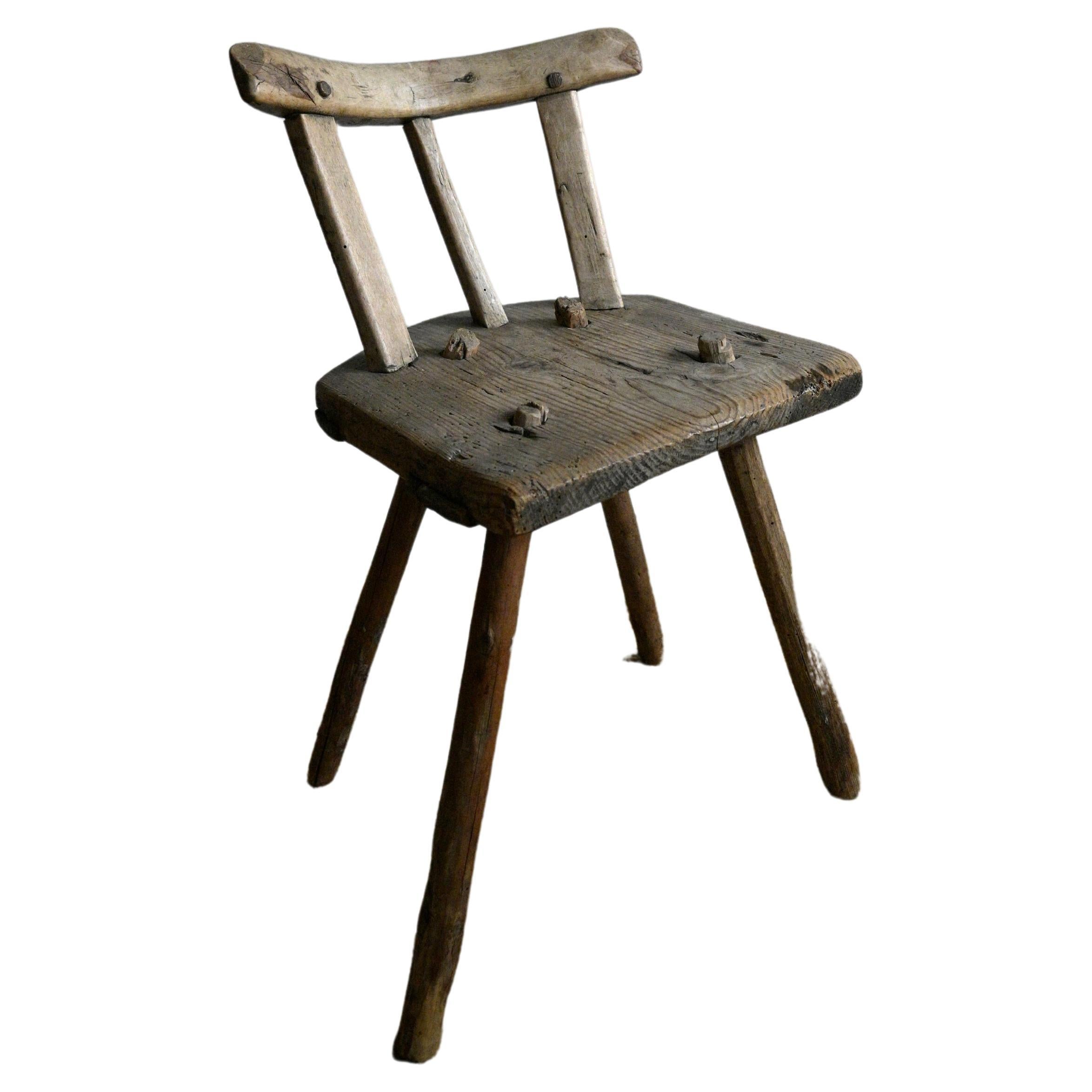 Primitive Swedish Child Stool early-18th century For Sale