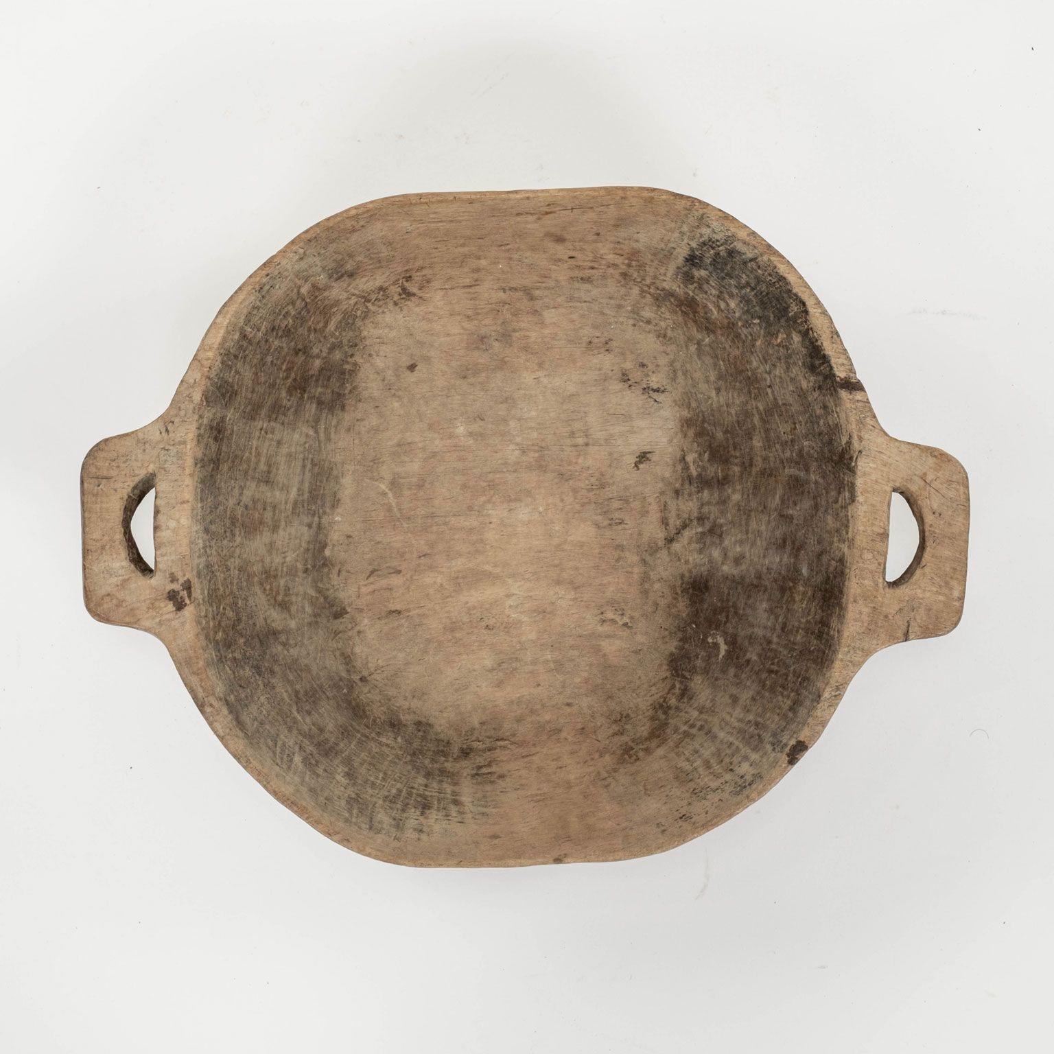 18th Century Primitive Swedish Lapland Bowl with Handles. For Sale