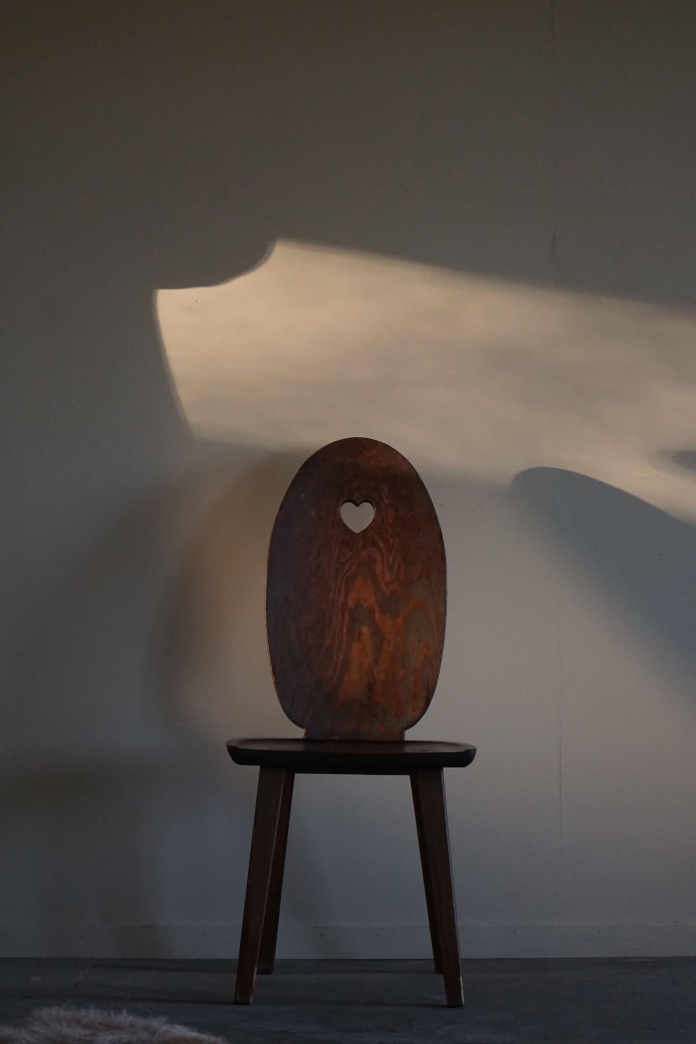 Fait main Chaise rustique en pin suédois, style Carl Malmsten, début du 20e siècle en vente