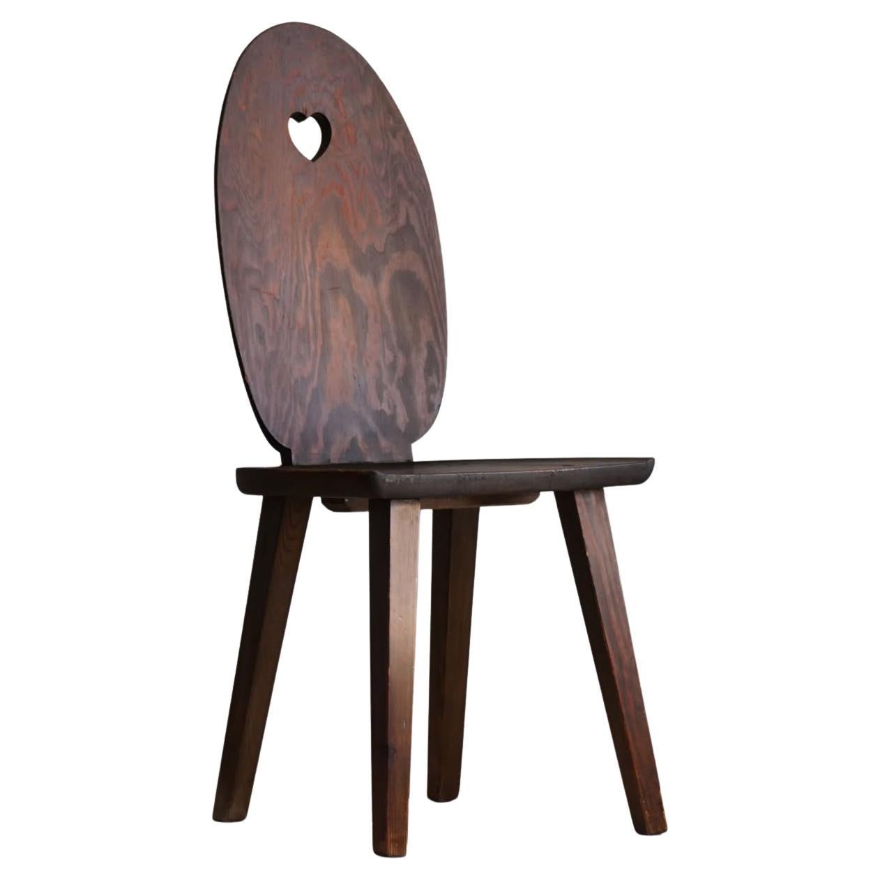 Rustic Swedish Pine Chair, Carl Malmsten Style, Early 20th Century