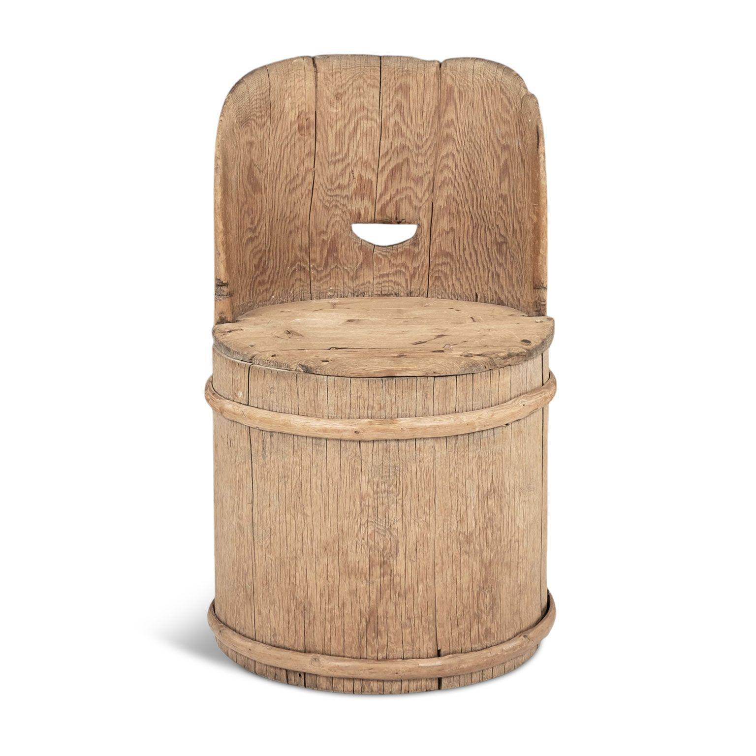 Primitive Swedish Pine Log Chair from Dalarna For Sale 2