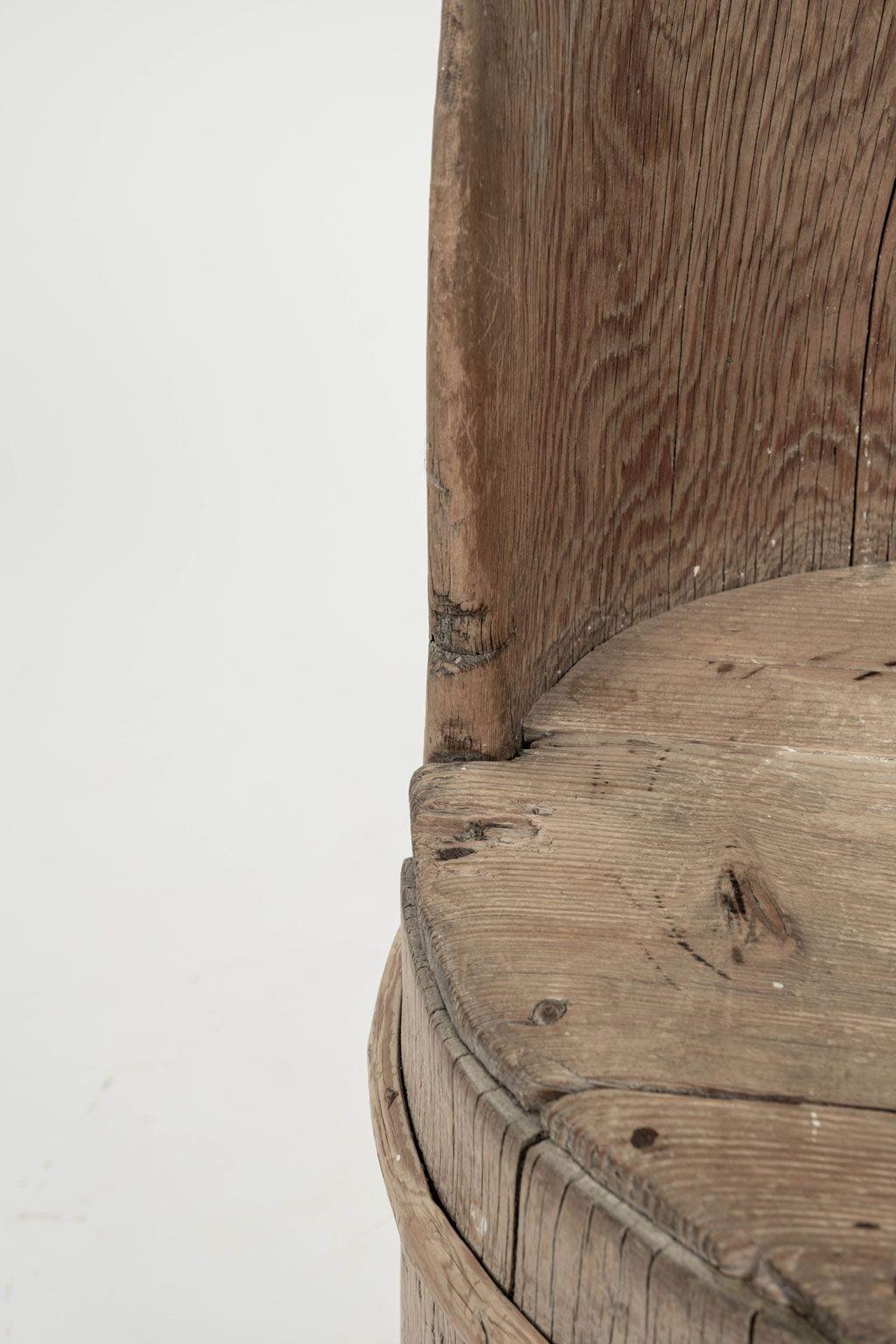 Primitive Swedish Pine Log Chair from Dalarna For Sale 5