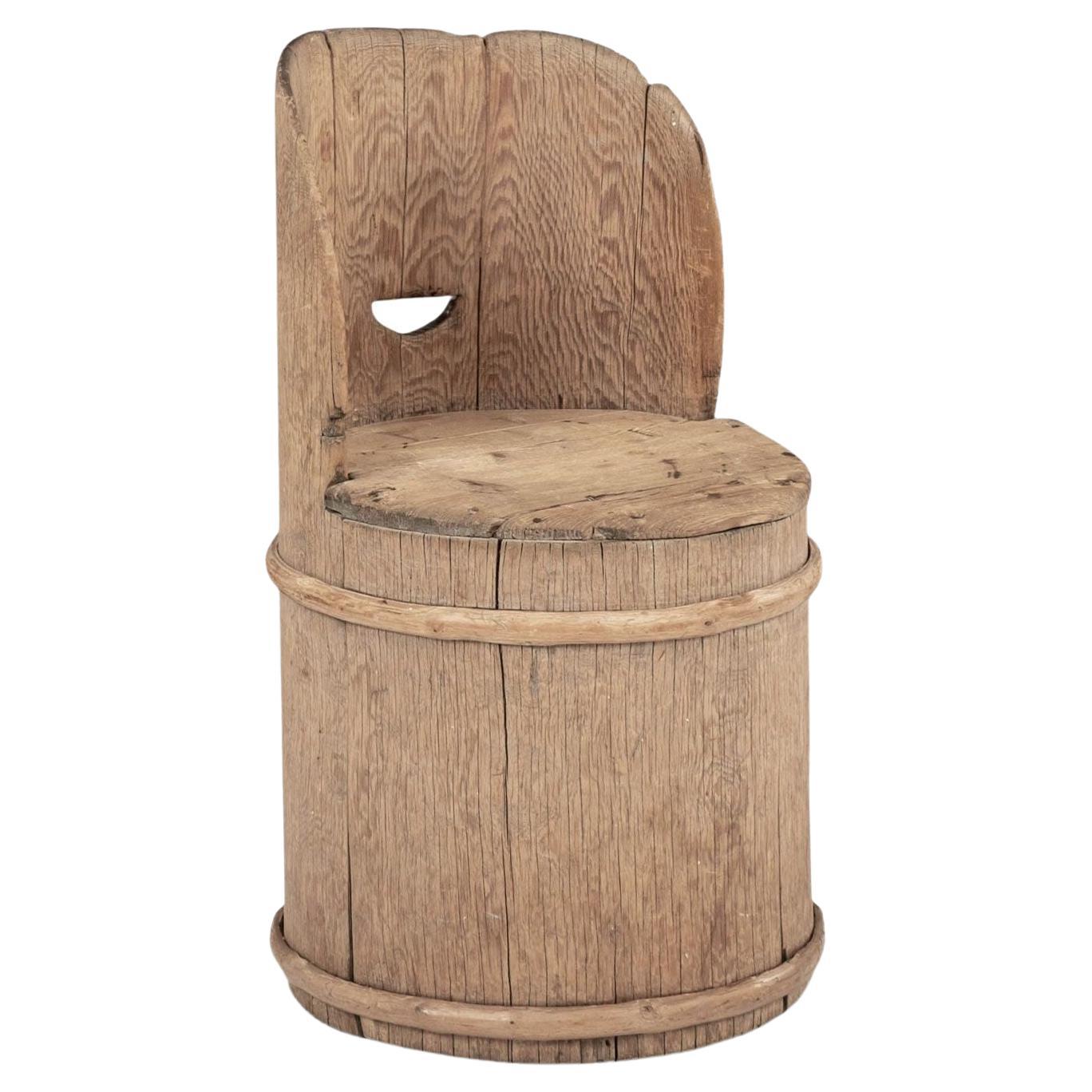 Primitive Swedish Pine Log Chair from Dalarna For Sale