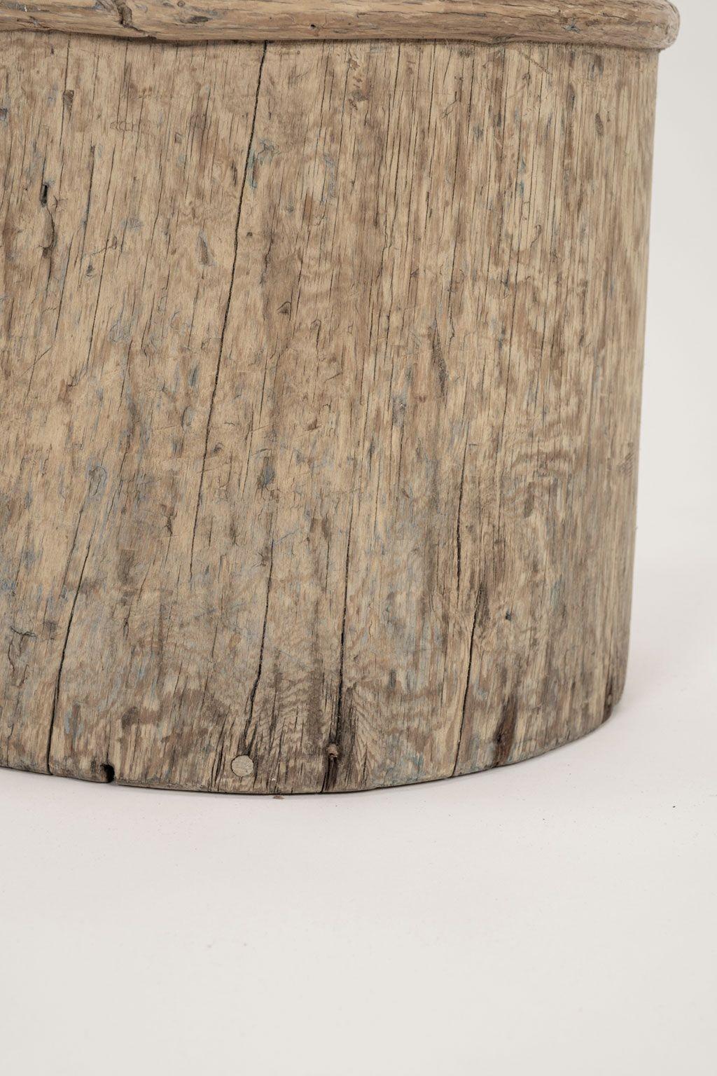 Primitive Swedish Pine Log Chair or Kubbestol For Sale 5