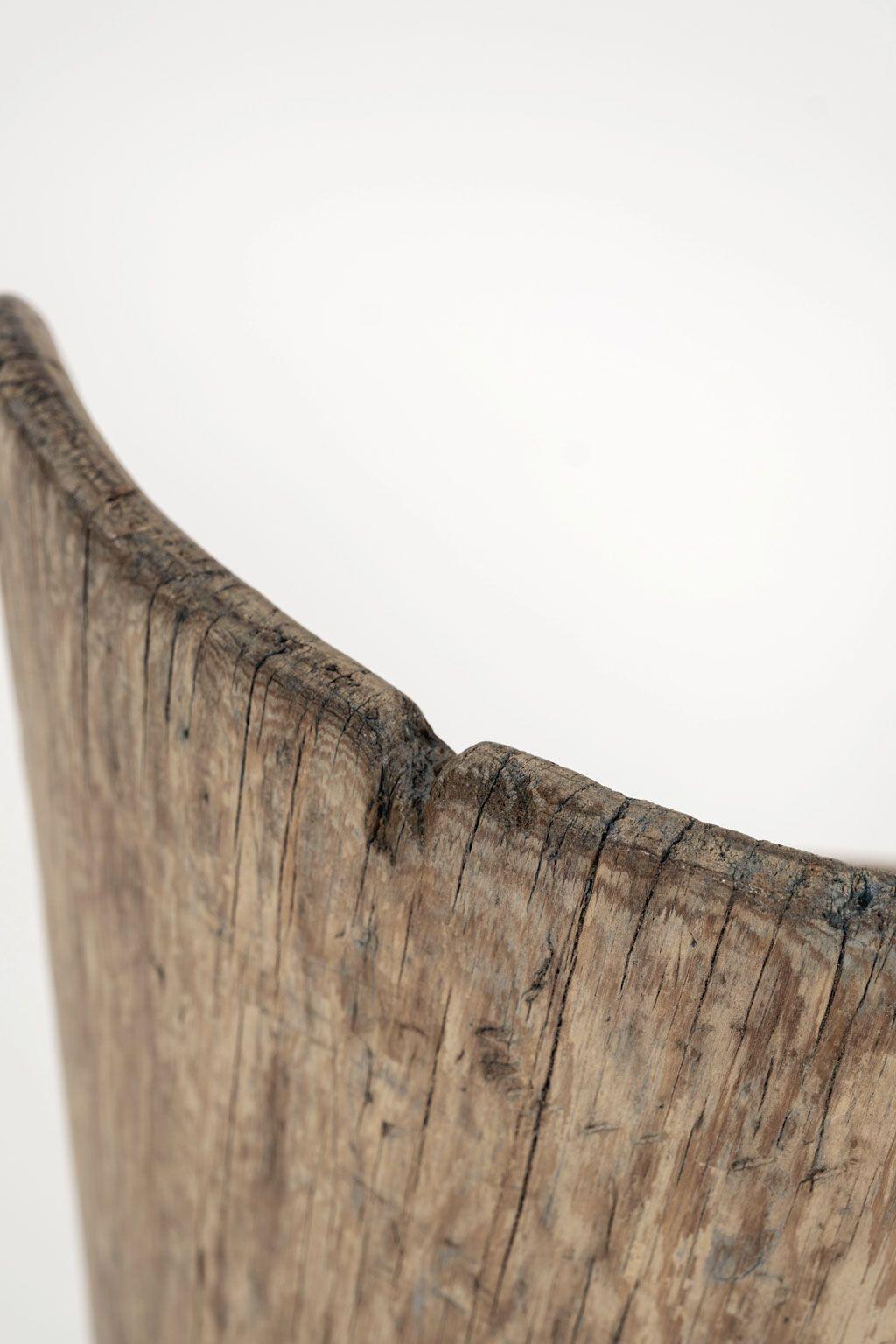 Primitive Swedish Pine Log Chair or Kubbestol For Sale 8