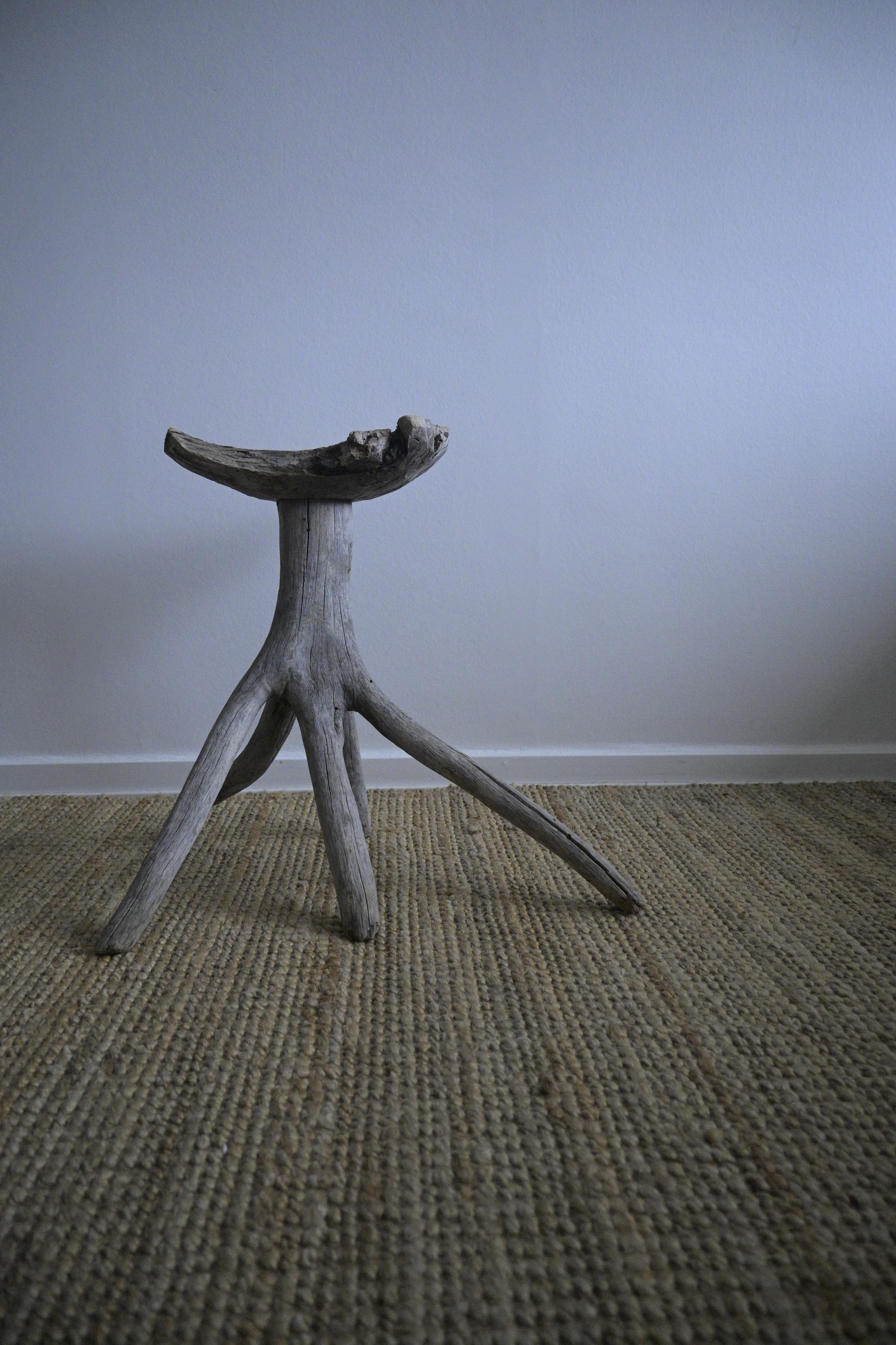 Primitive Swedish Stool 1880-1920c

Beautiful pearl grey patina.
Wear consistent with age and use.

Made out of pine and birch wood.

Height: 46 cm/18.1 inch
Depth: 30 cm cirka/11.8 inch
Widht: 53 cm cirka/20.8 inch