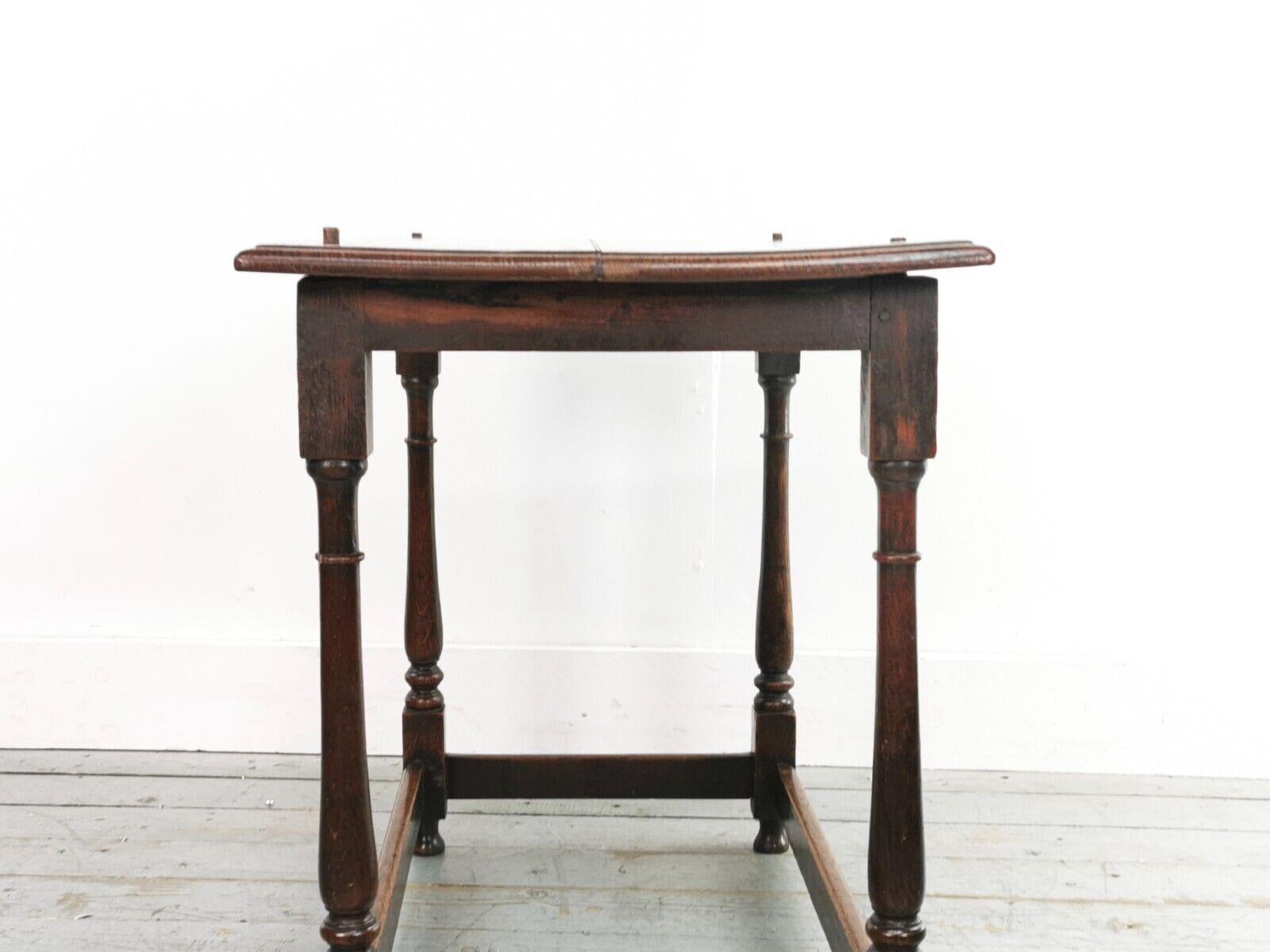 Oak Antique 18th Century Primitive Occasional Table For Sale