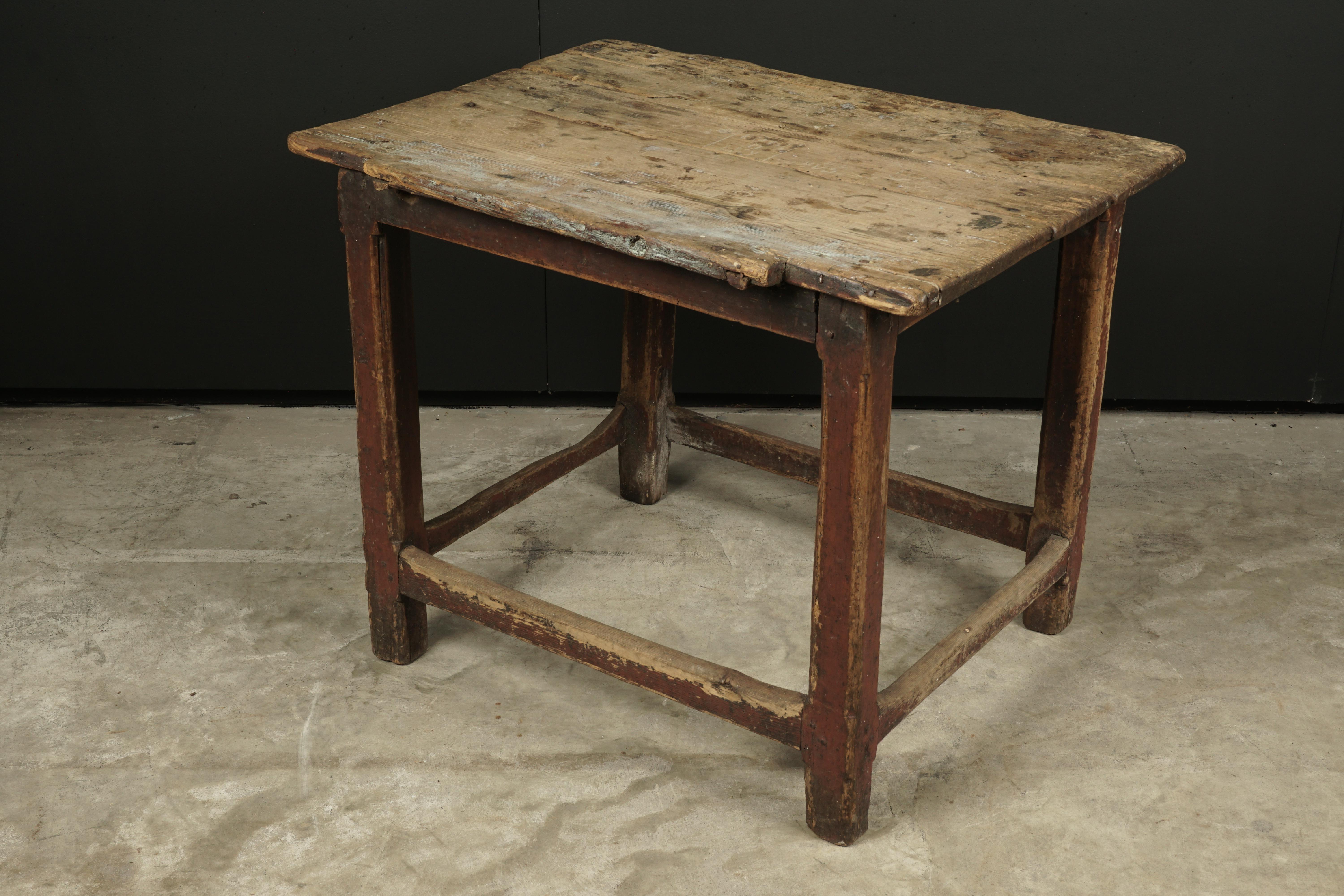 Early Primitive Table from Sweden, circa 1850 In Good Condition In Nashville, TN