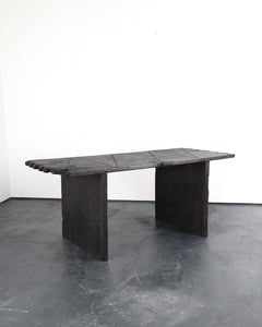 Primitive Table In Early 18th C. Hewn Portuguese Chestnut