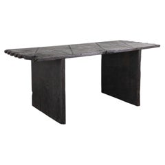 Primitive Table In Early 18th C. Hewn Portuguese Chestnut