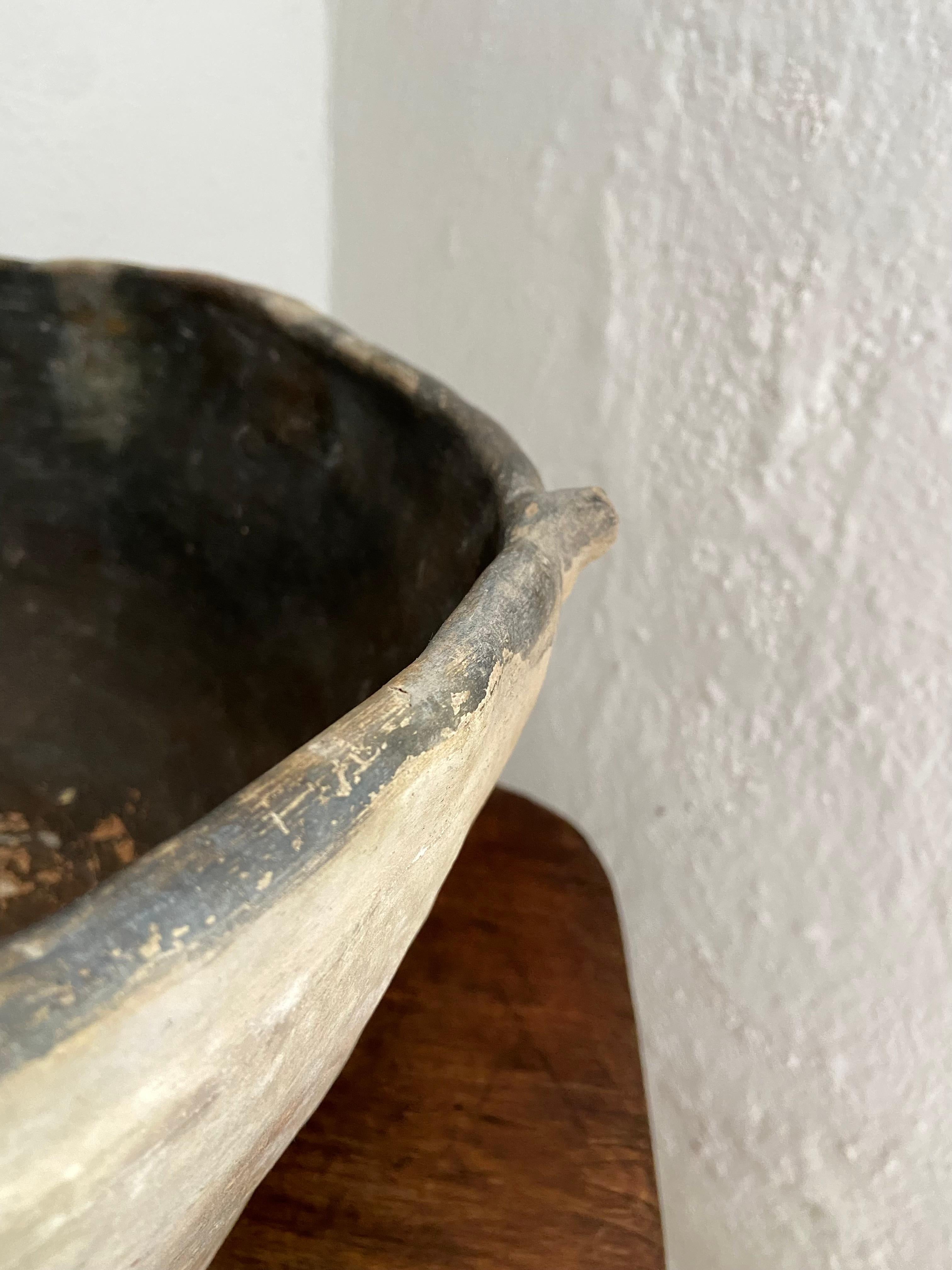 Mexican Primitive Terracotta Bowl by Artefakto For Sale