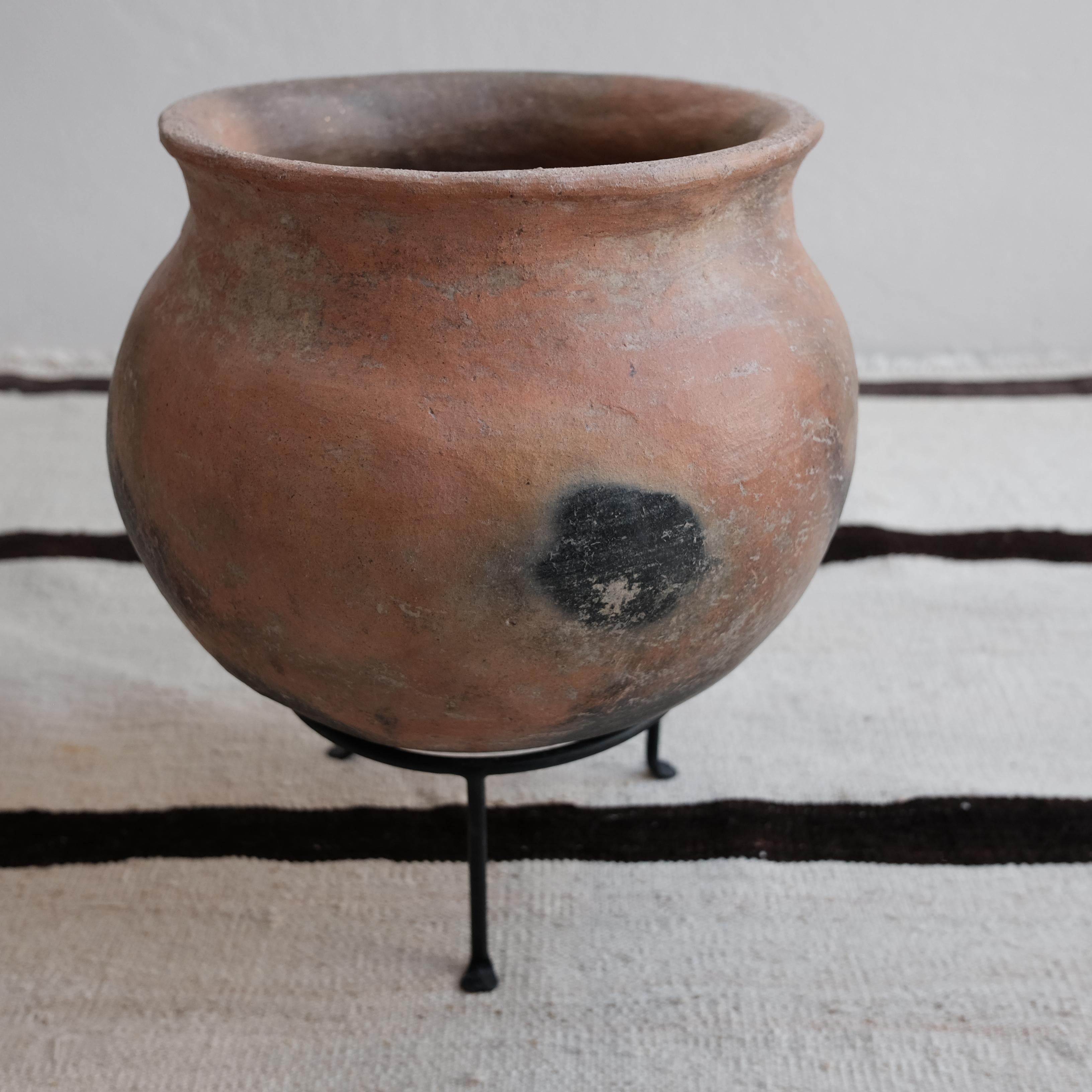 Rustic Primitive Terracotta Pot from Oaxaca, Mexico