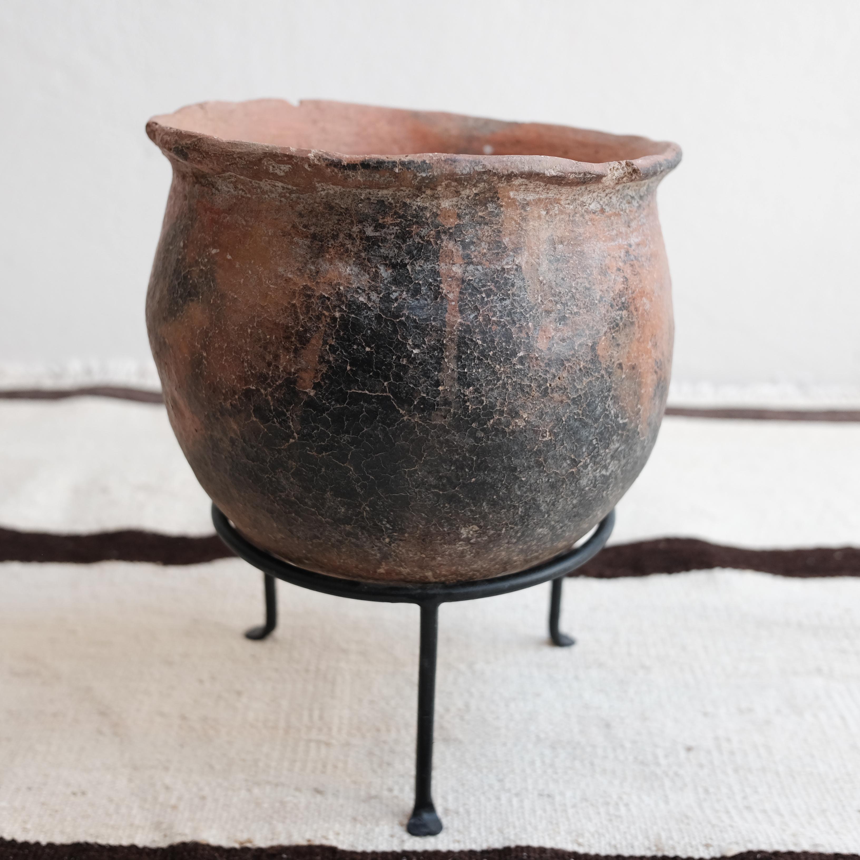 Late 20th Century Primitive Terracotta Pot from Oaxaca, Mexico