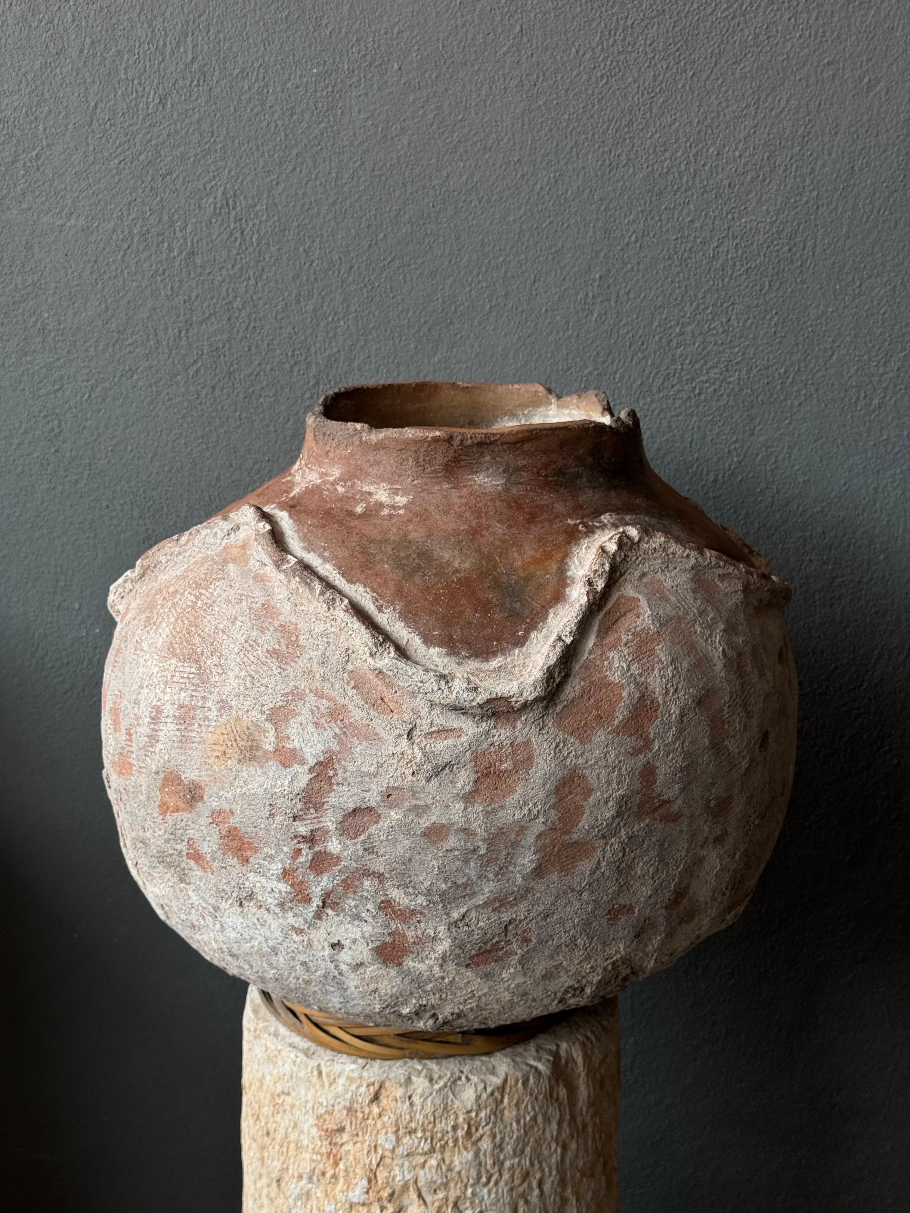 Fired Primitive Terracotta Water Pot From Mexico, Circa 1920´s For Sale