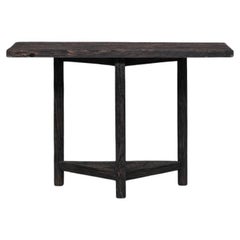 Primitive Three Legged Belgium Console Table
